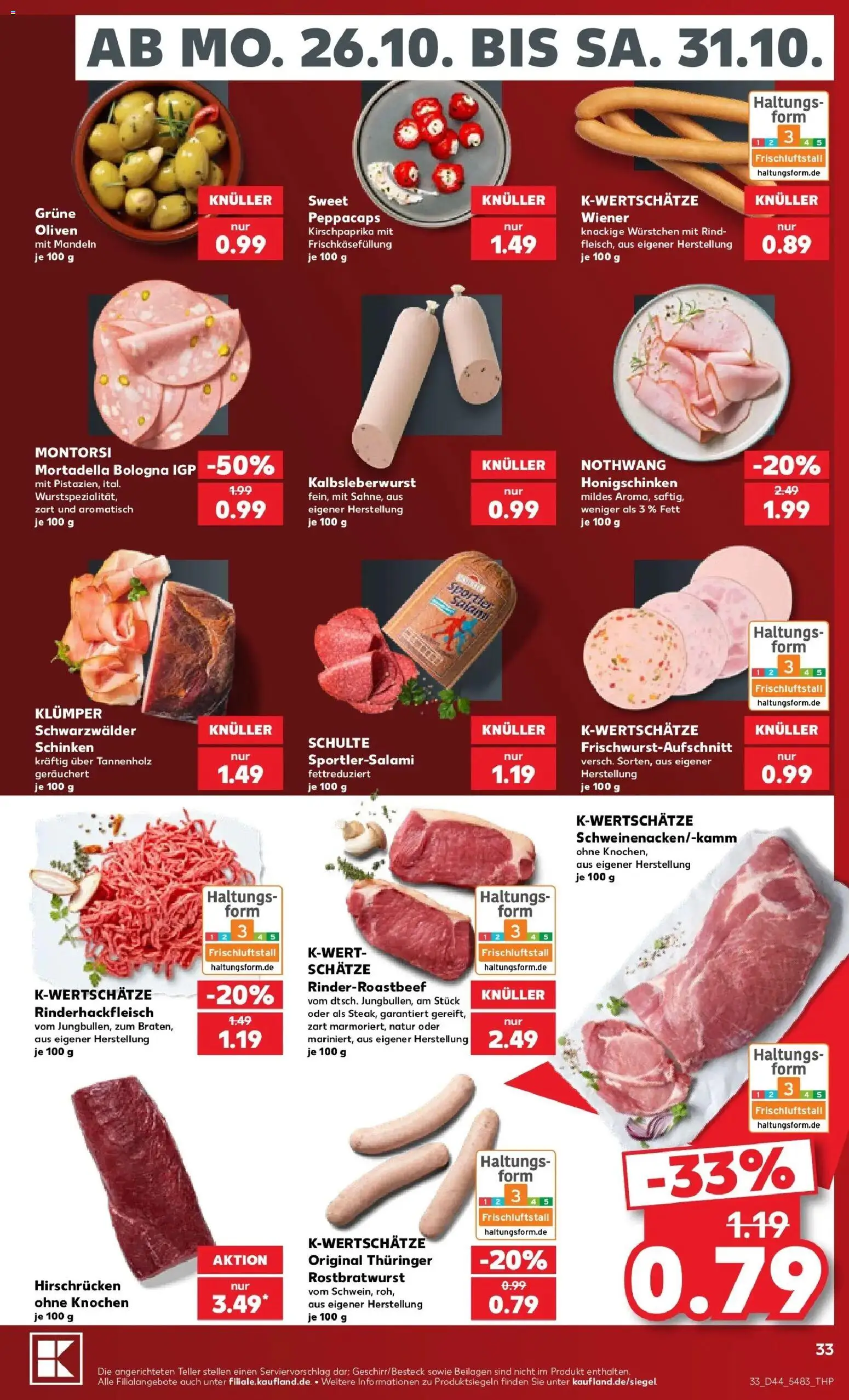 Prospekt Kaufland ab 26.10.2026 » Angebote Online zum Blättern | Seite: 37 | Produkte: Beilagen, Mandeln, Salami, Schinken