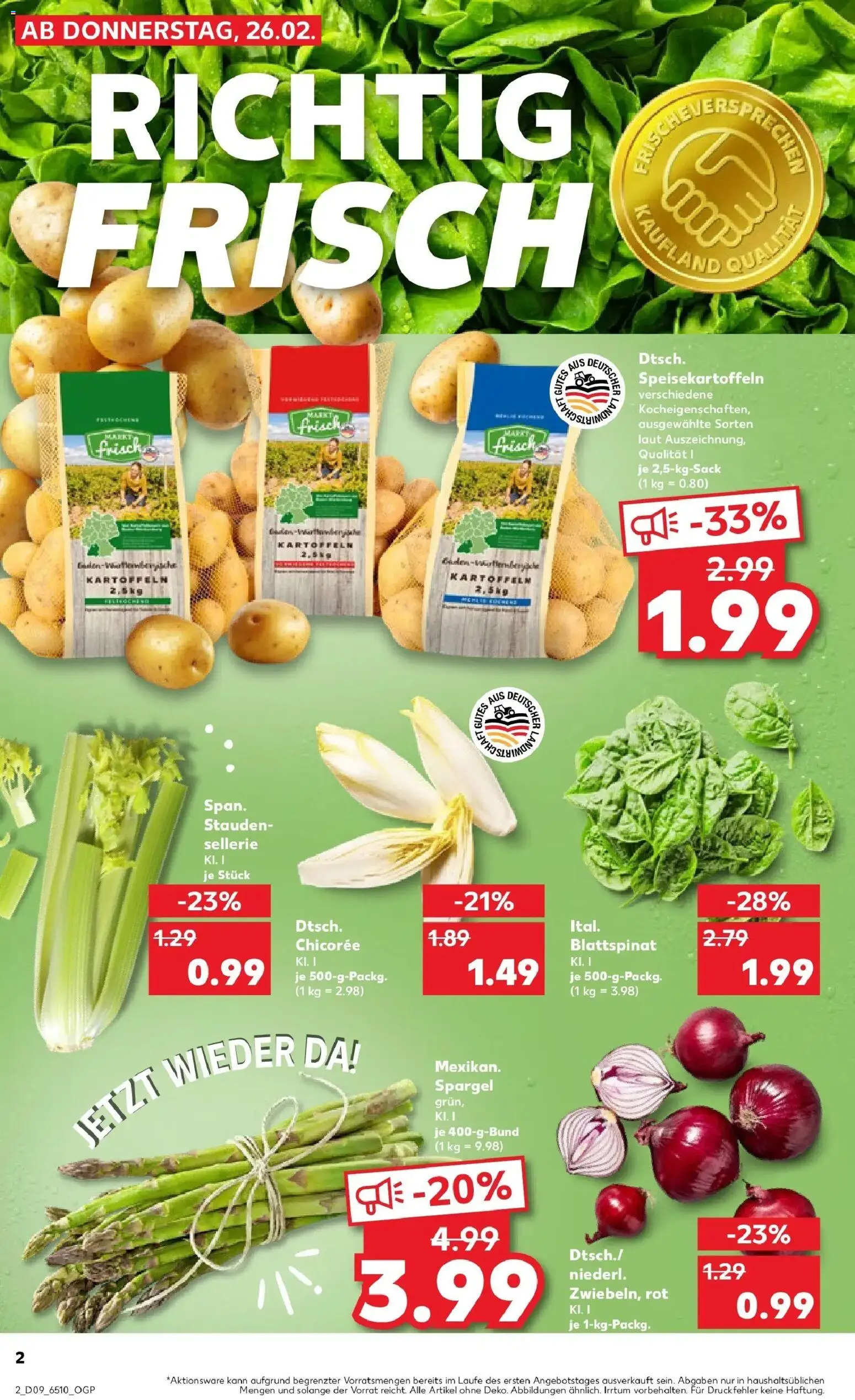 Kaufland prospekt Emmerich Am Rhein	 – gültig ab 26.02.2026 | Seite: 2 | Produkte: Spargel, Kartoffeln
