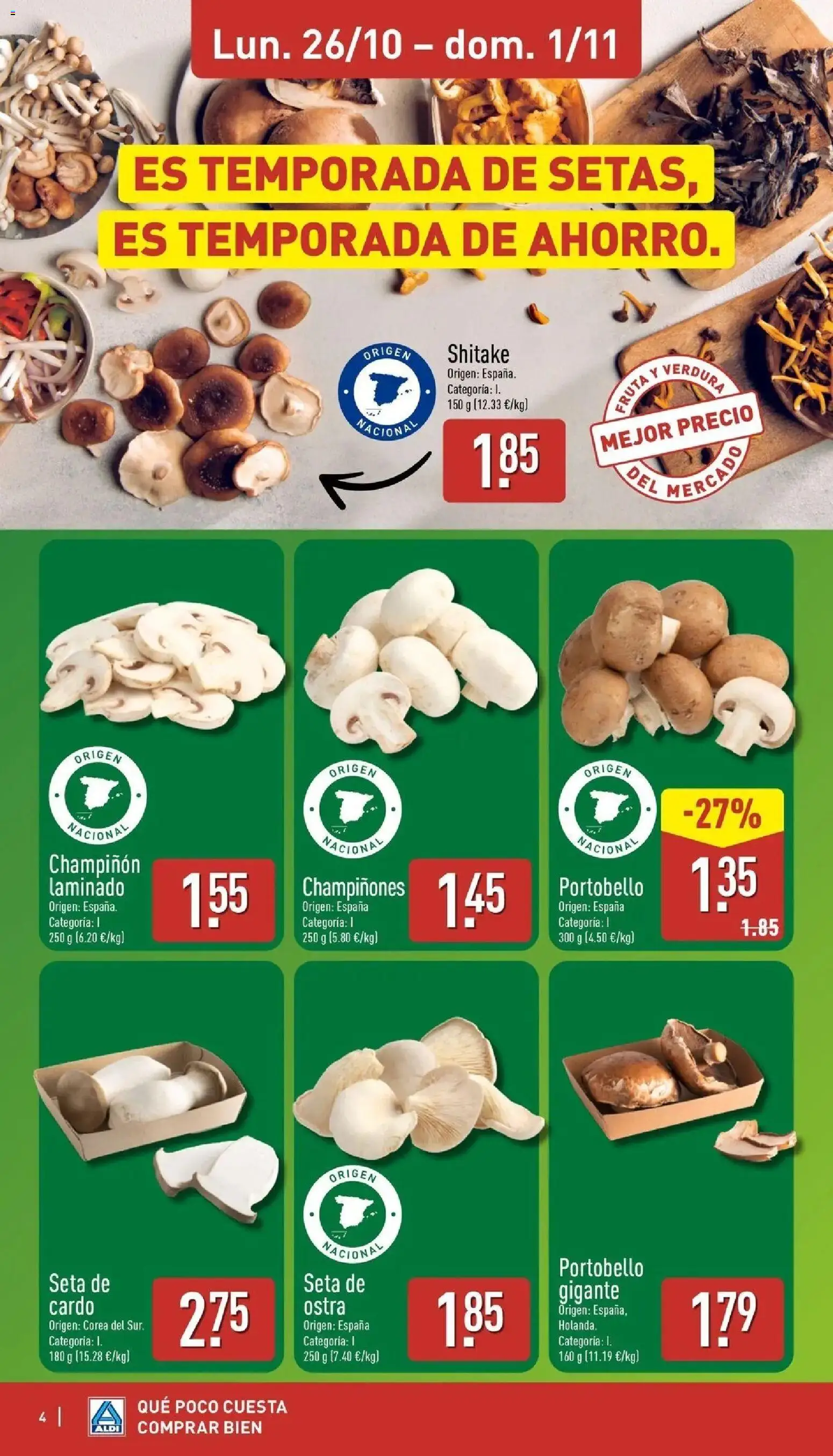 Aldi - Qué poco cuesta comprar bien │ válido desde el 26/10/2026 | Página: 4 | Productos: Fruta