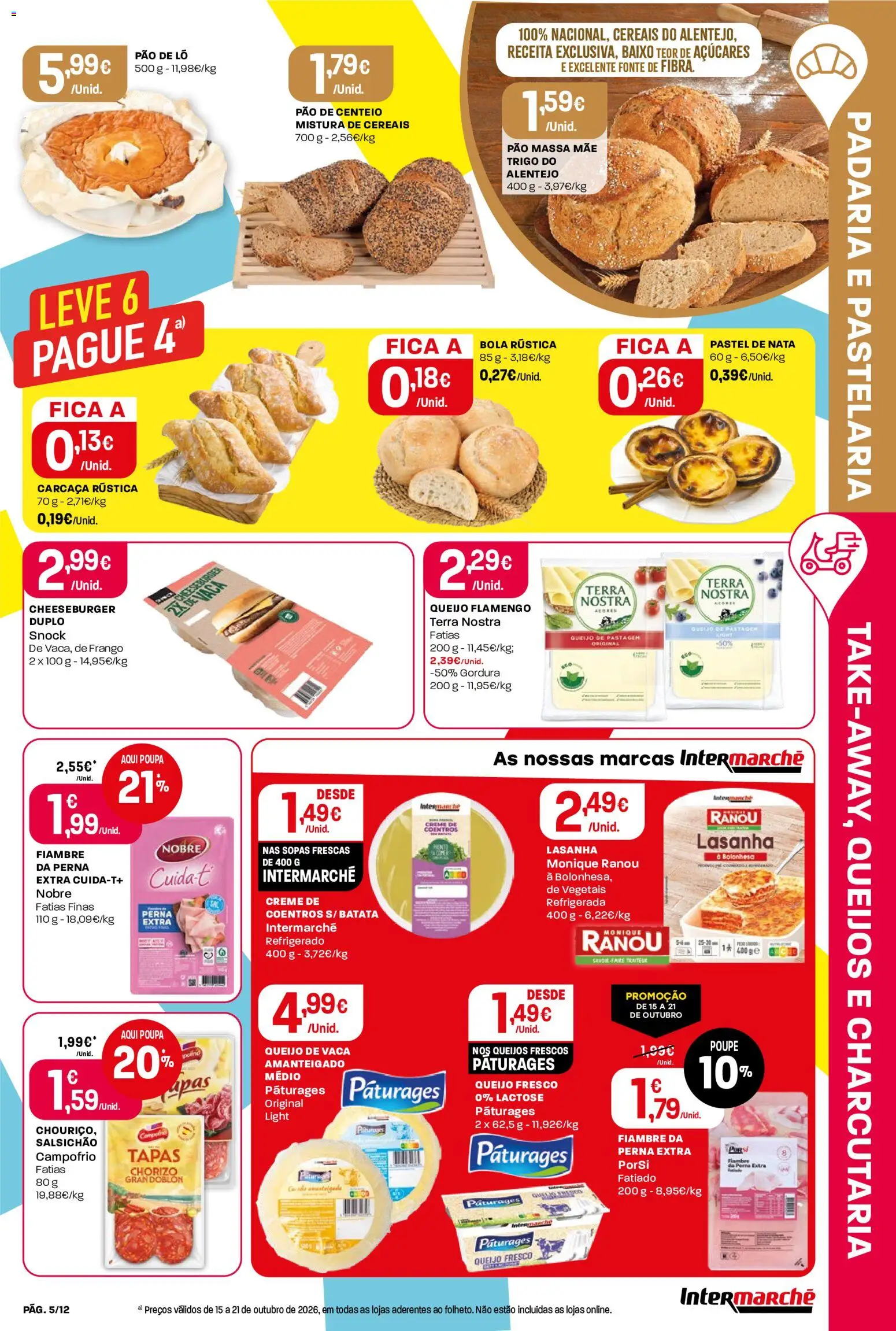 Intermarché folheto Mini │ válido de 15/10/2026 | Página: 5 | Produtos: Sopas, Frango, Padaria, Massa