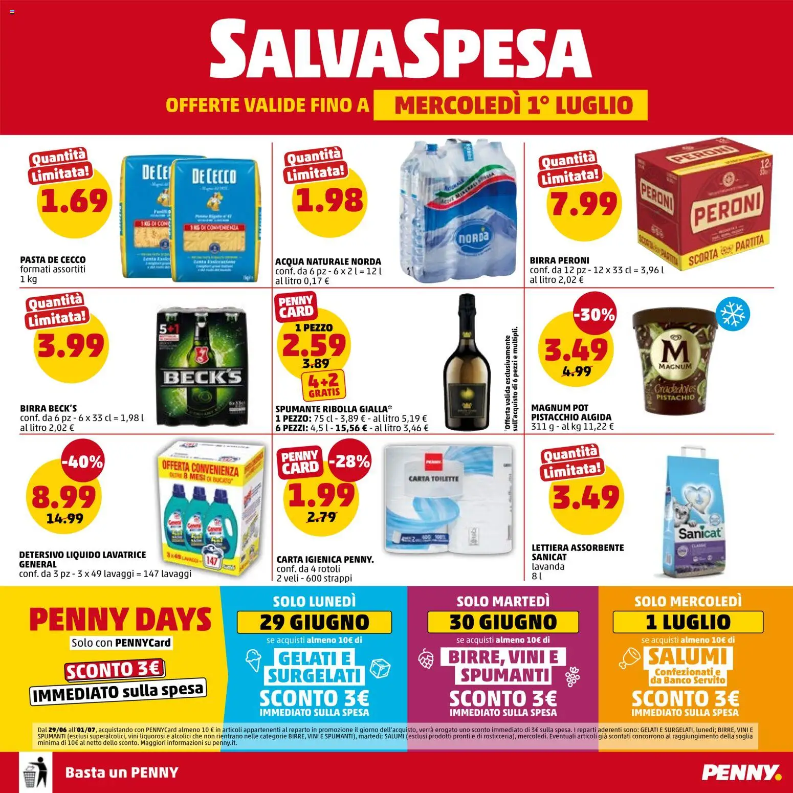 Volantino PENNY del 18.06.2026 | Pagina: 16 | Prodotti: Carta igienica, Birra, Lavatrice, Spumante
