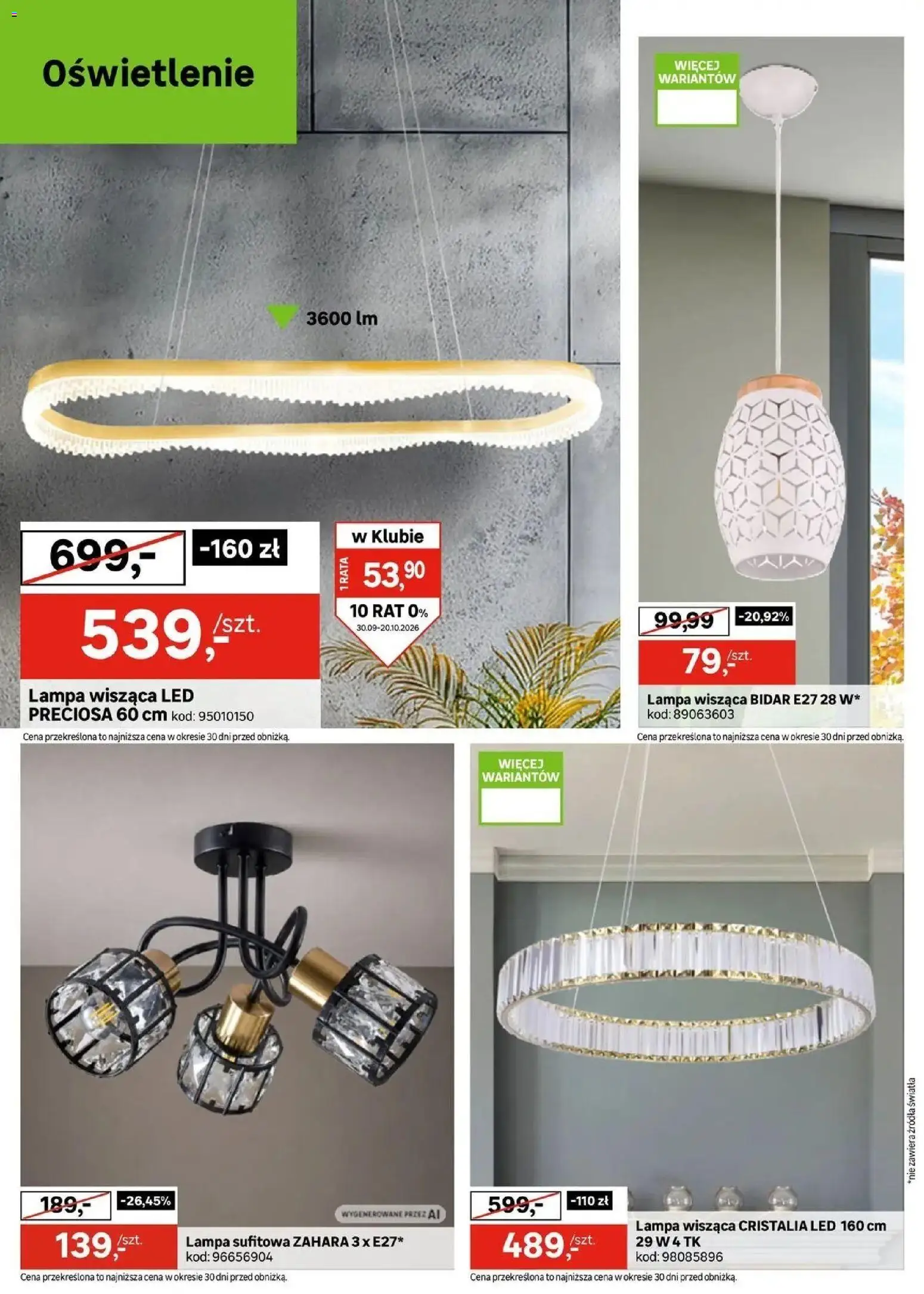 Leroy Merlin aktualna gazetka od (30.09.2026 - 20.10.2026) | Strona: 22 | Produkty: Oświetlenie, Lampa, Lampa sufitowa