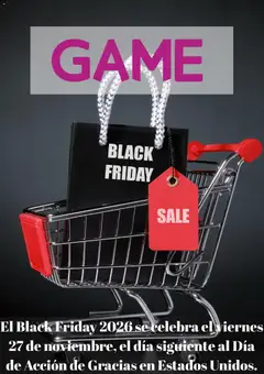 Vista previa Game Black Friday aviso válido desde el 26/10/2026