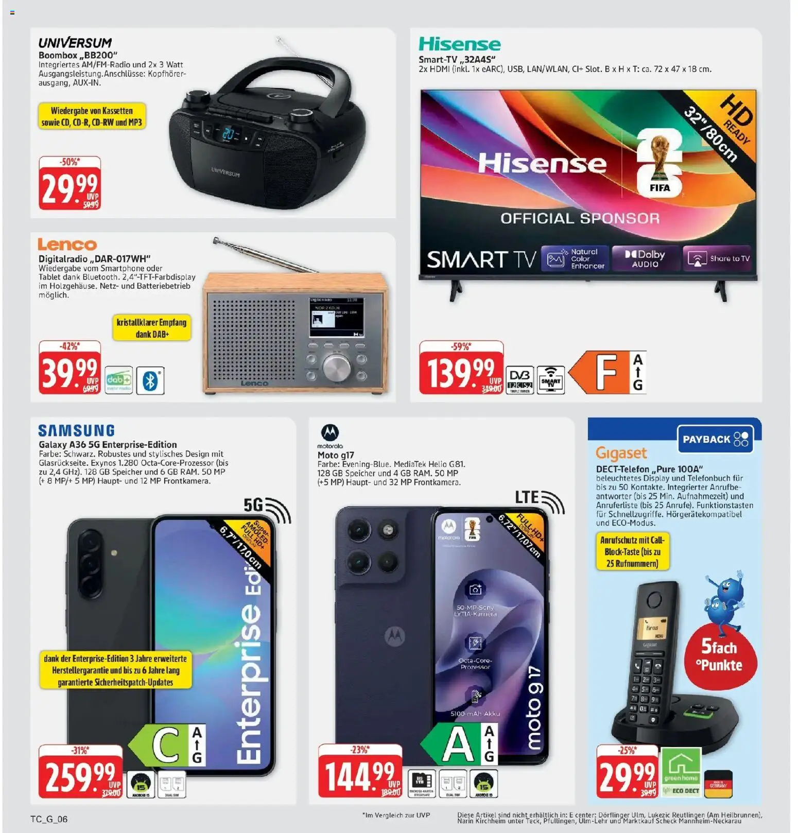 Marktkauf Prospekt Böblingen (ab 07.09.2026) » Angebote online | Seite: 38 | Produkte: Smart TV, Smartphone, Audio, Kopfhörer
