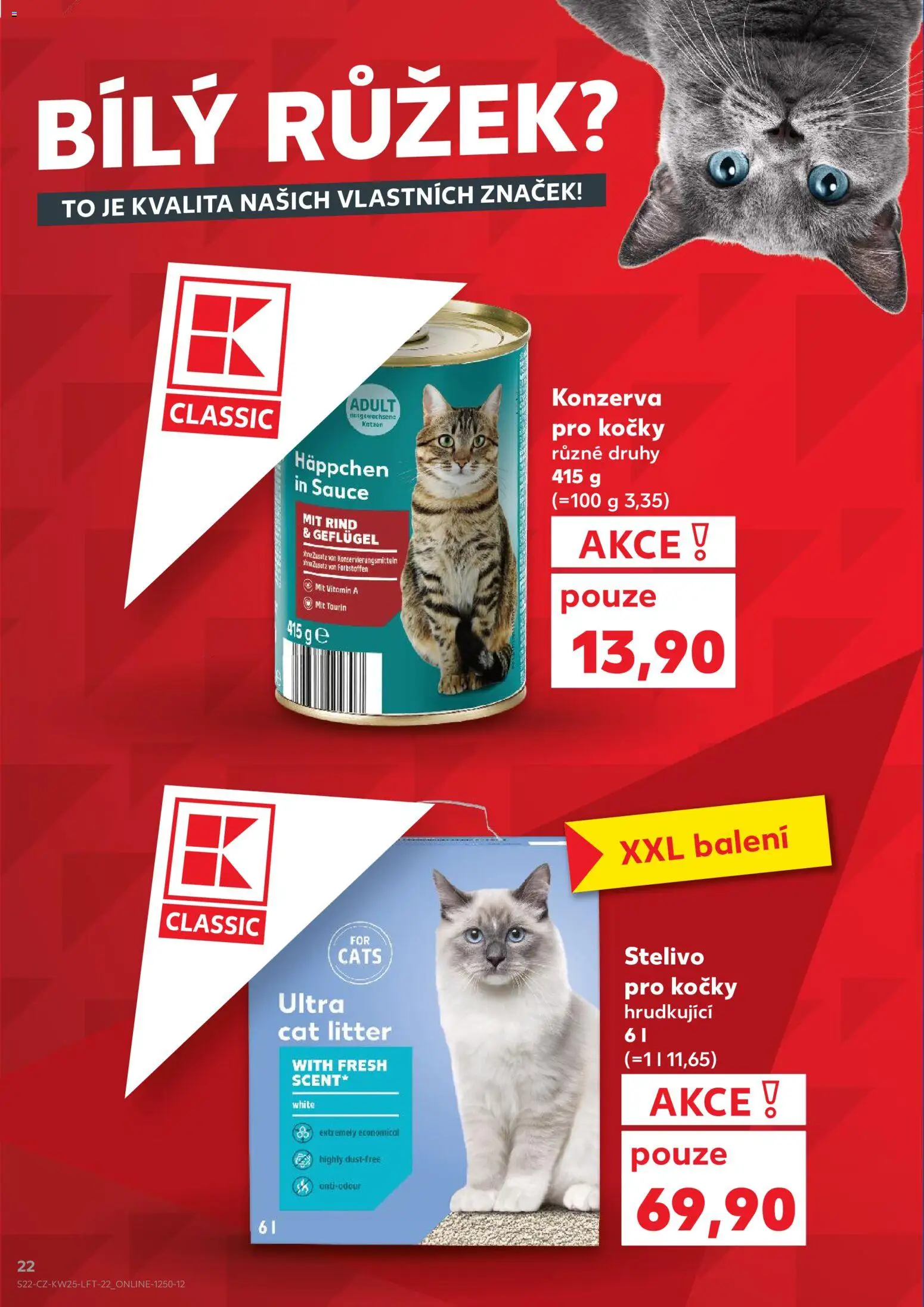 Kaufland leták - Liberec od 17.06.2026 | Strana: 22 | Produkty: Stelivo pro kočky, Stelivo, Konzerva pro kočky