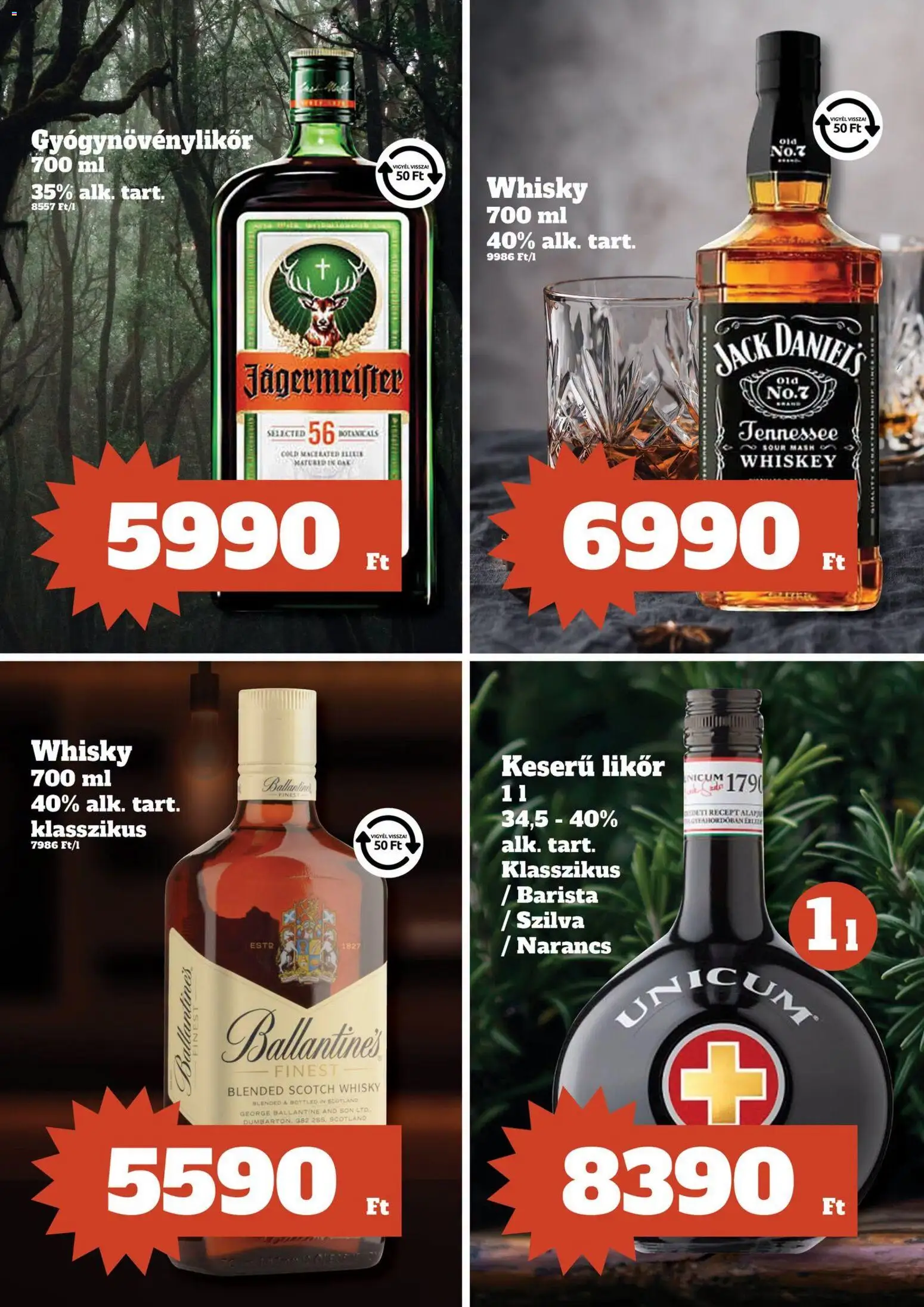 Family Diszkont akciós ujság - amely érvényes a következő dátumtól: 2026.07.09. | Oldal: 8 | Termékek: Jägermeister, Whiskey, Narancs, Whisky