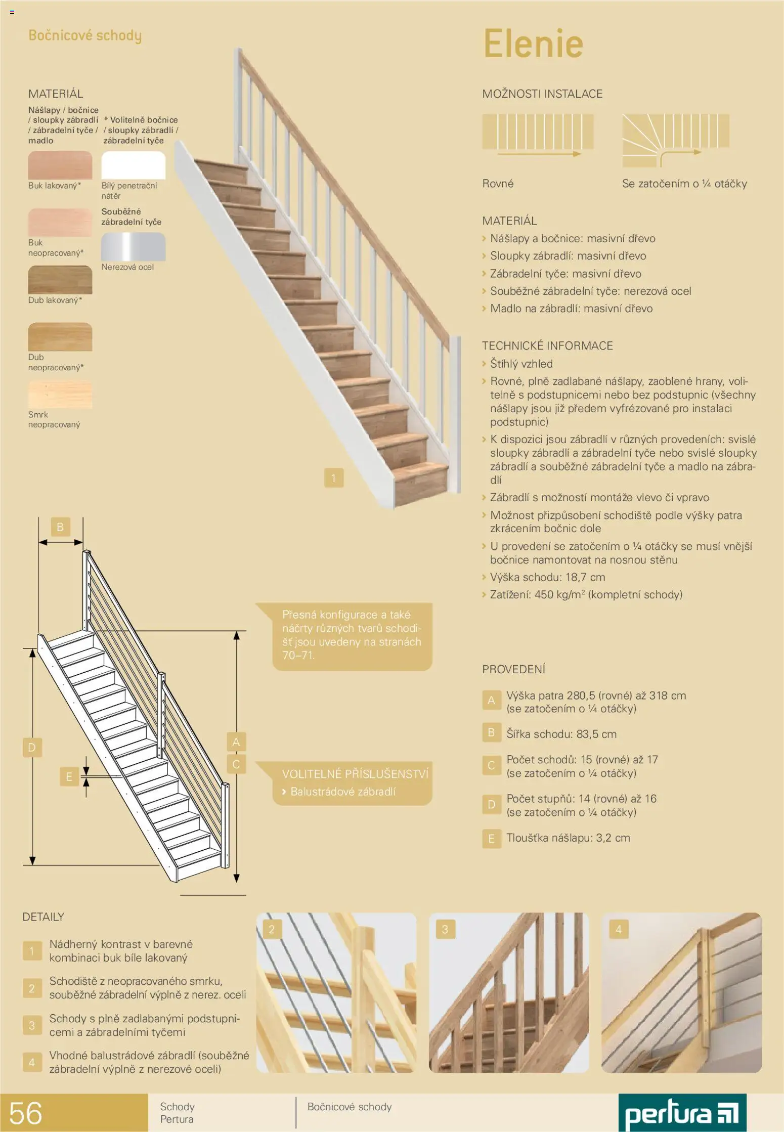 HORNBACH leták - Schody Pertura od 05.08.2026 | Strana: 56 | Produkty: Madlo, Zábradlí
