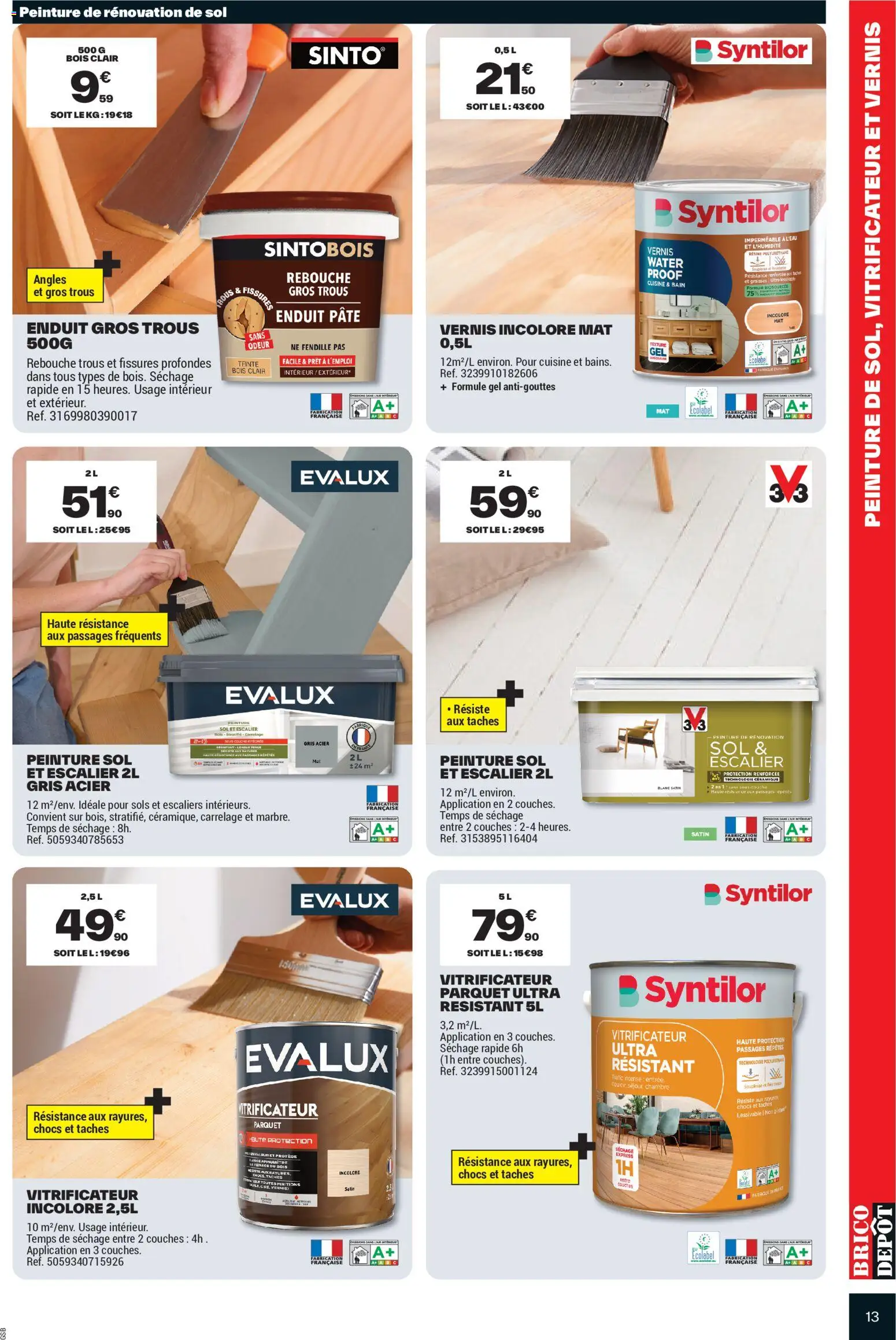 {H1} | Page: 13 | Produits: Couches, Peinture, Parquet, Pâte