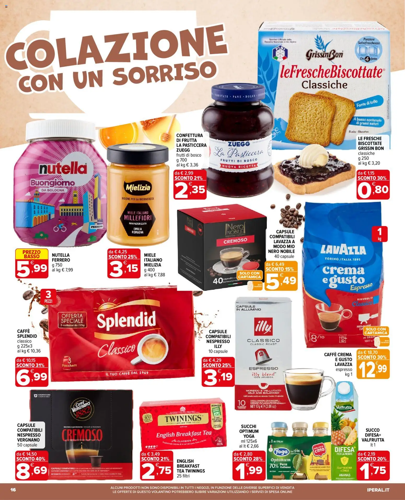 Volantino Iperal del 17.06.2026 | Pagina: 16 | Prodotti: Caffè, Ananas, Alluminio, Miele