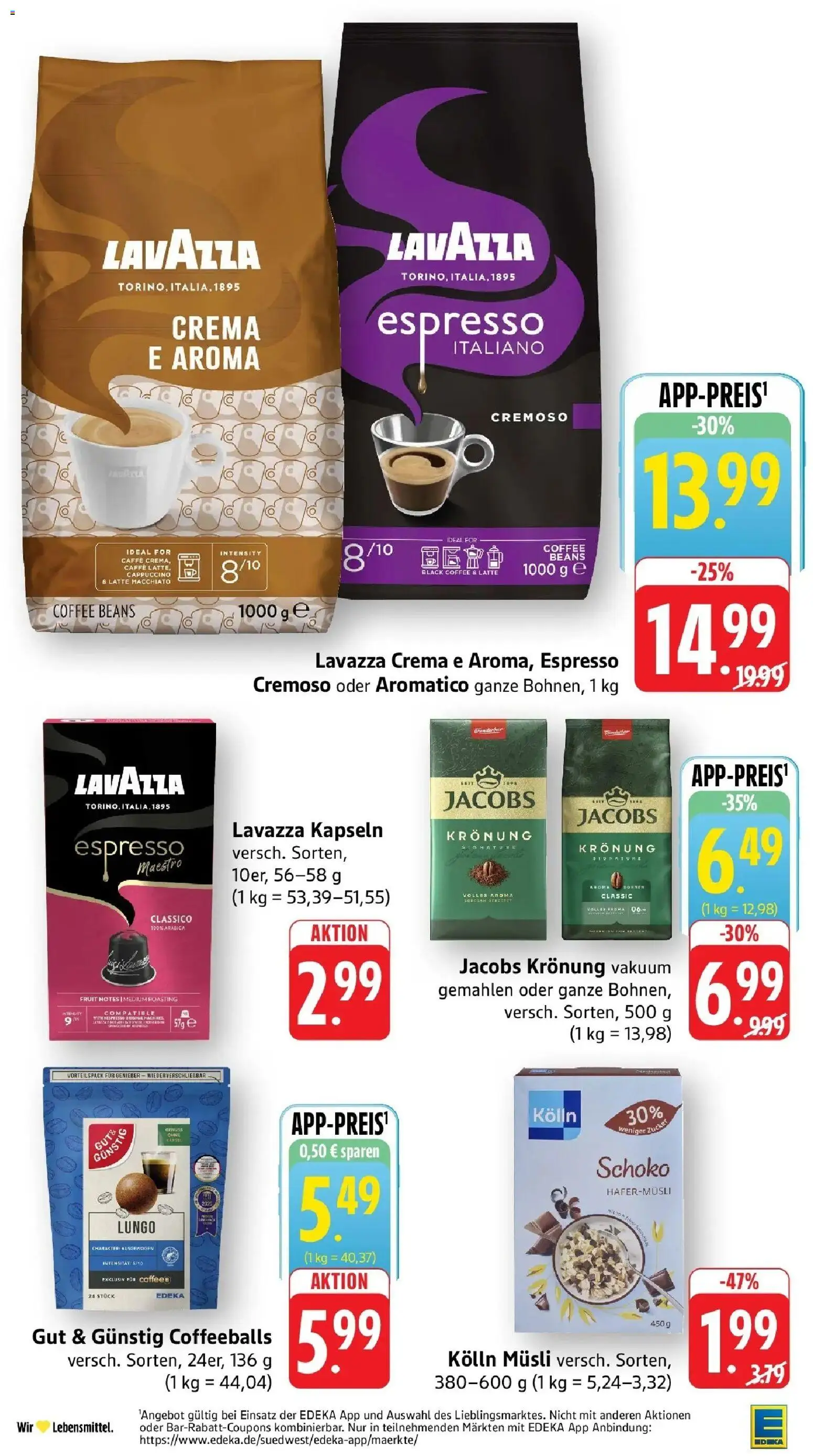 Edeka Prospekt Konstanz-Petershausen (ab 03.08.2026) » Angebote Online | Seite: 18 | Produkte: Musli, Lavazza, Kolln, Zucker