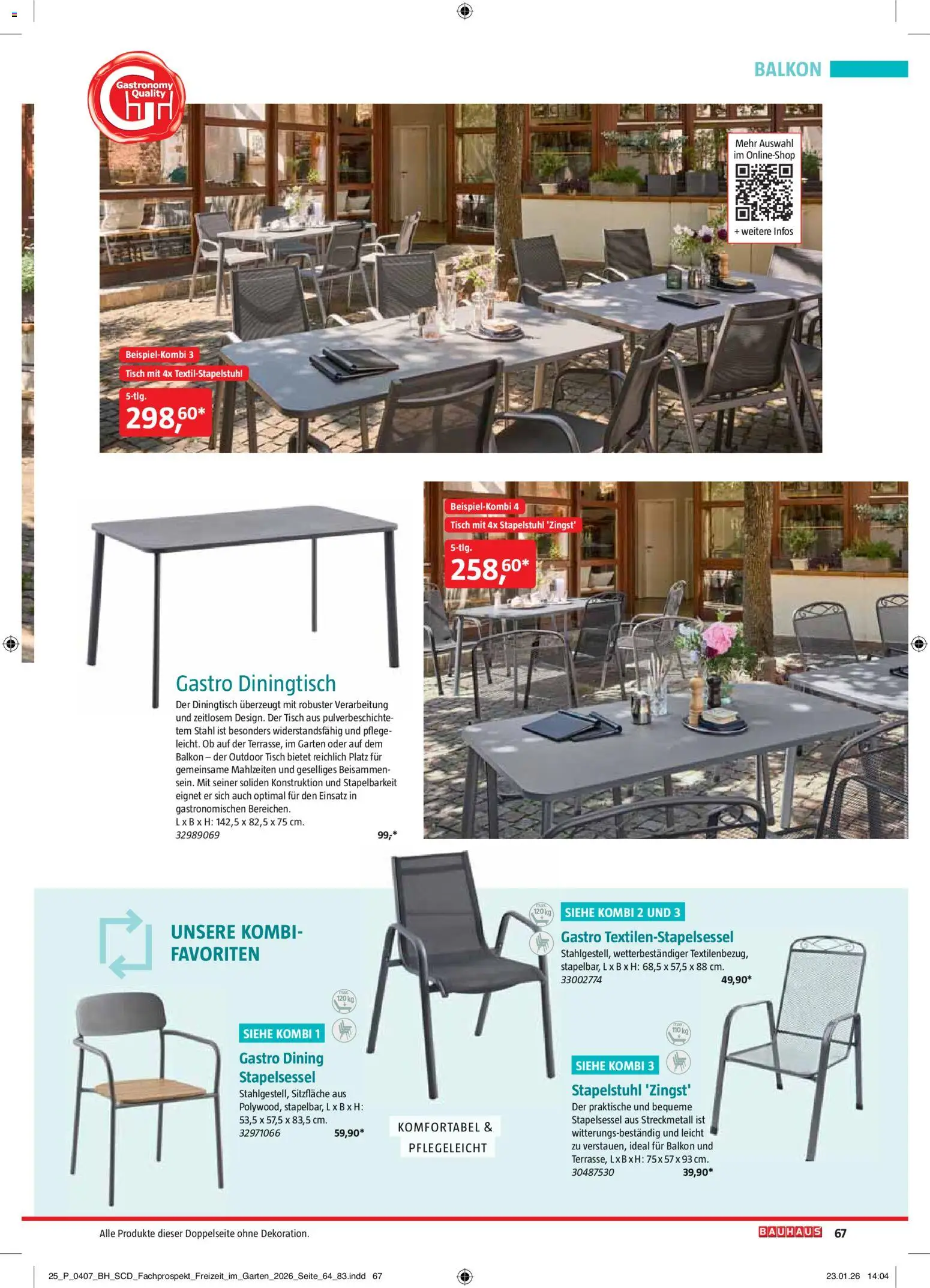 Bauhaus Freizeit im Garten – gültig ab 02.03.2026 | Seite: 67 | Produkte: Tisch