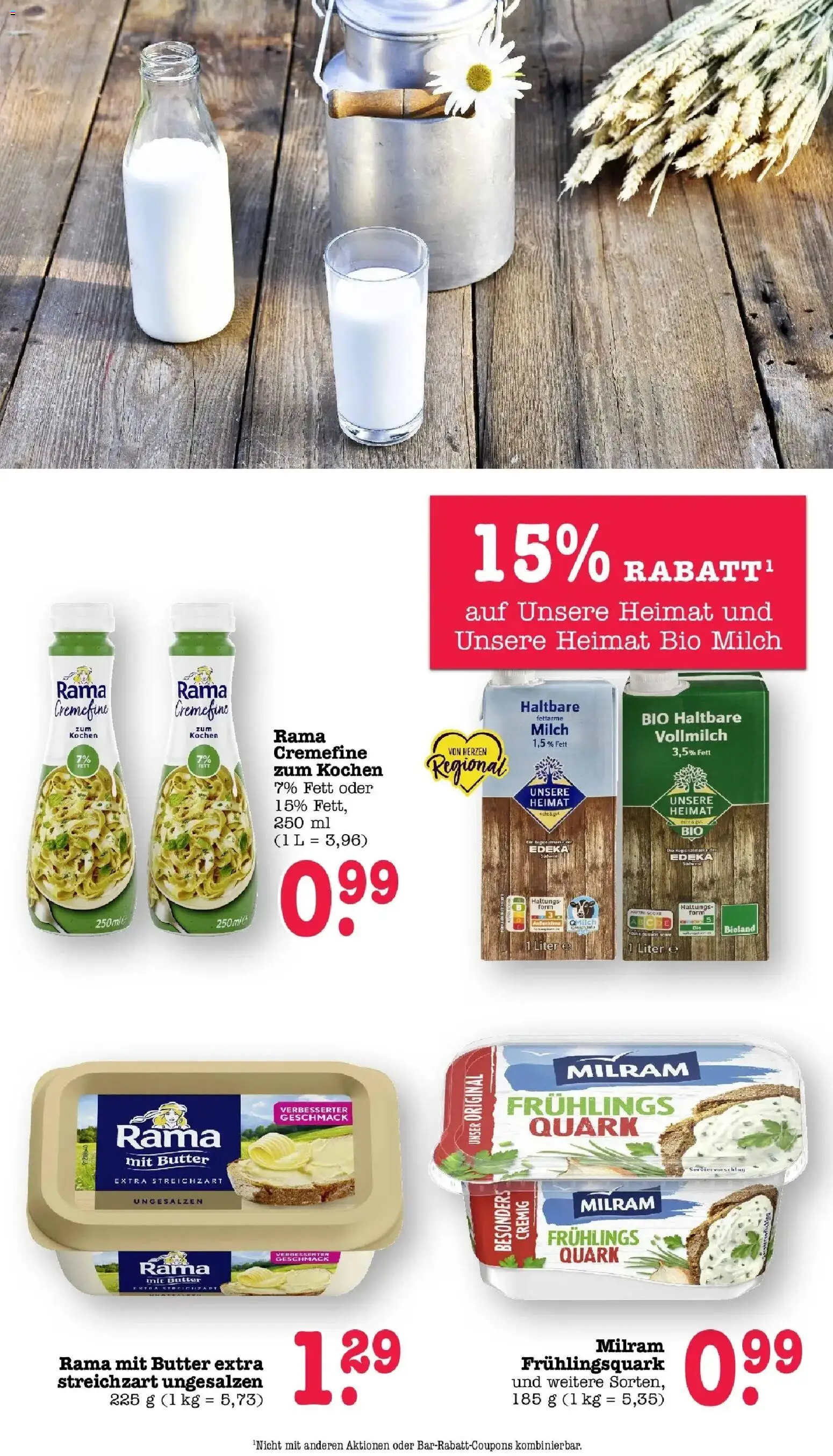 Edeka Prospekt Karlsruhe (ab 17.08.2026) » Angebote Online | Seite: 27 | Produkte: Rama, Quark, Milch, Milram