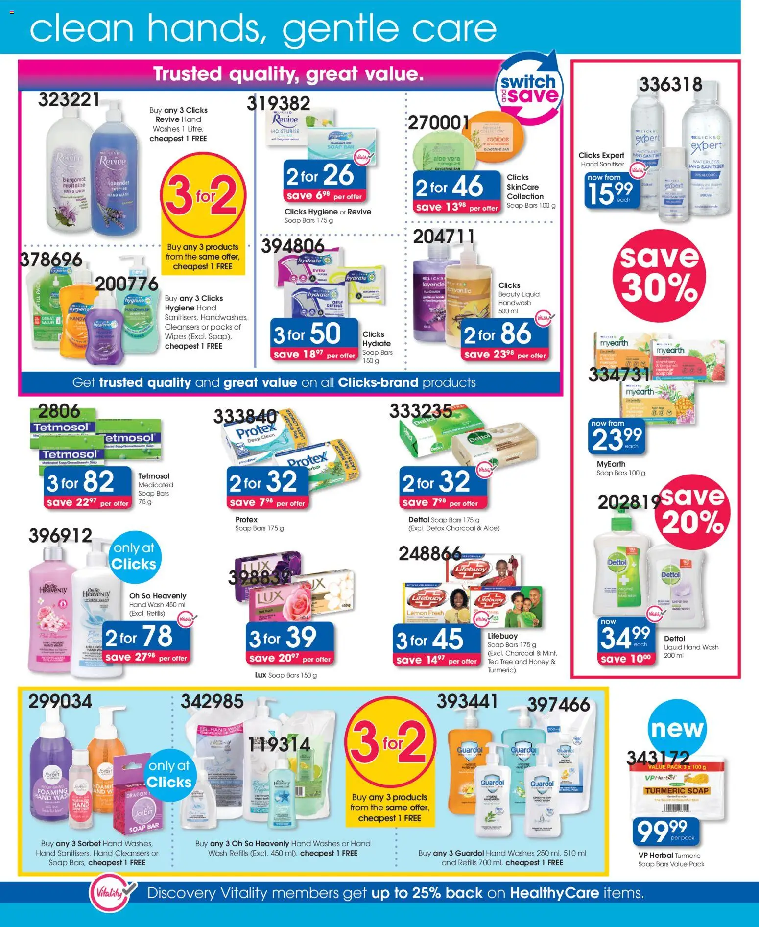 New Clicks catalogue – valid from 21.05.2026 | Page: 18 | Products: Handwash, Tea, Soup, Lemon