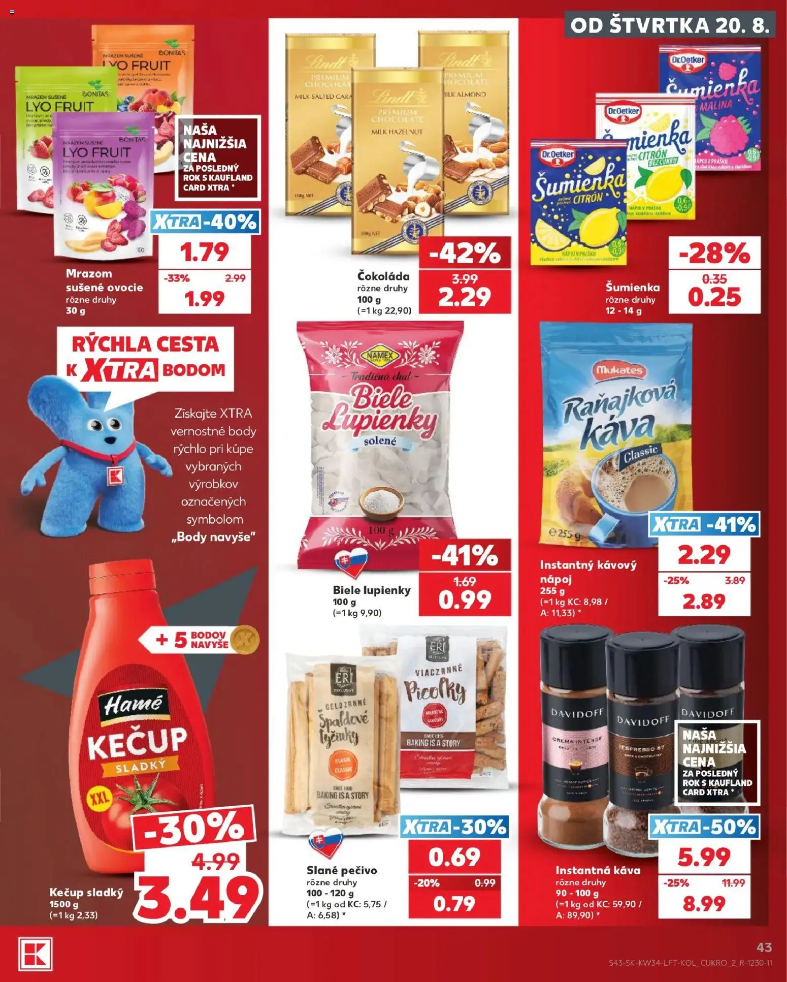 Kaufland SK akciós ujság - amely érvényes a következő dátumtól: 2026.08.20. | Oldal: 43