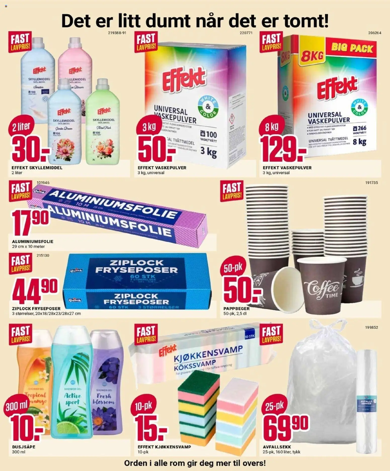{H1} | Side: 11 | Produkter: Vaskepulver, Shower Gel, Rom, Fryseposer