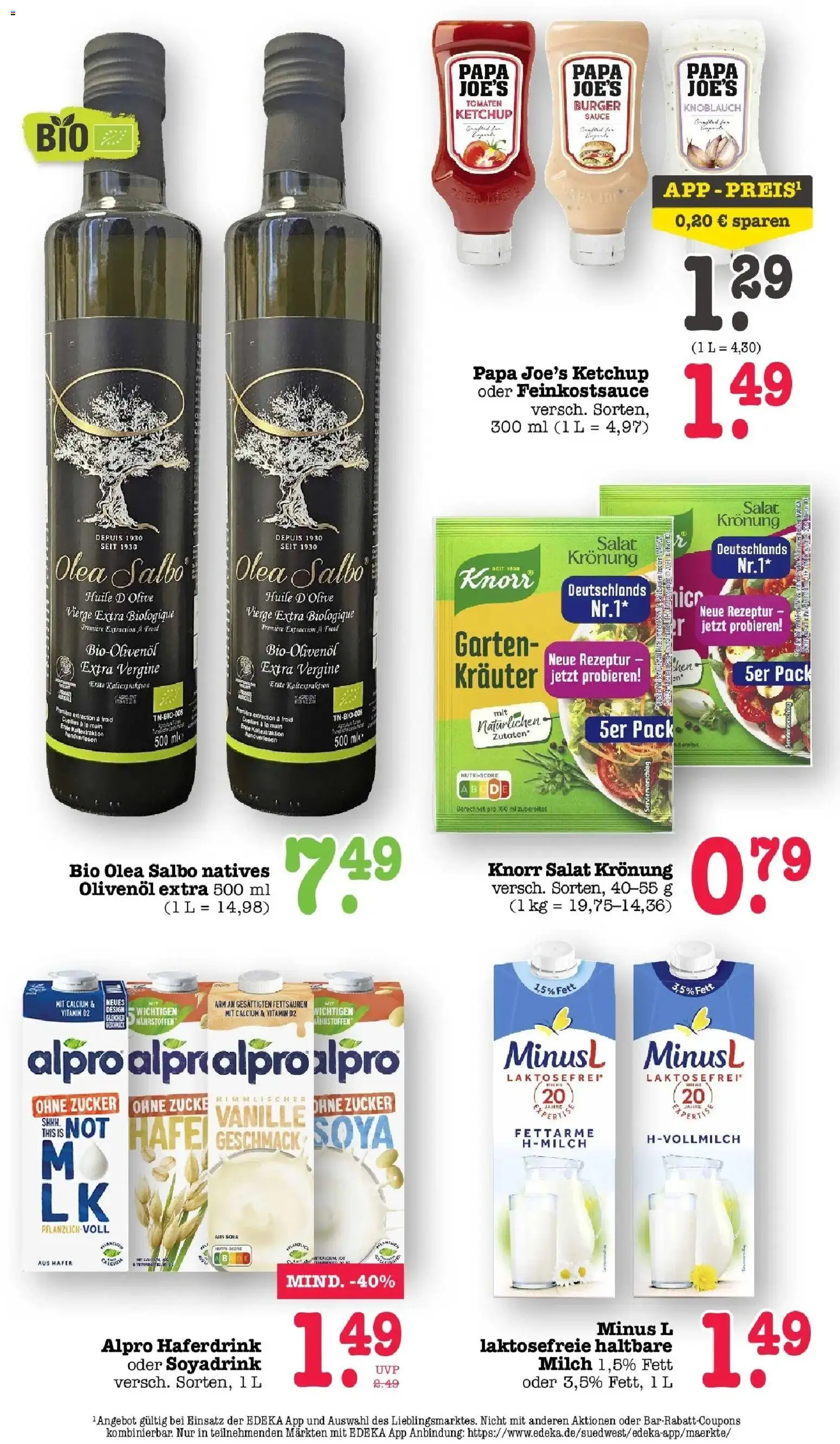 E center Prospekt Sinzheim – gültig ab 13.07.2026 | Seite: 41 | Produkte: Milch 1,5%, Olivenol, Zucker, Salat