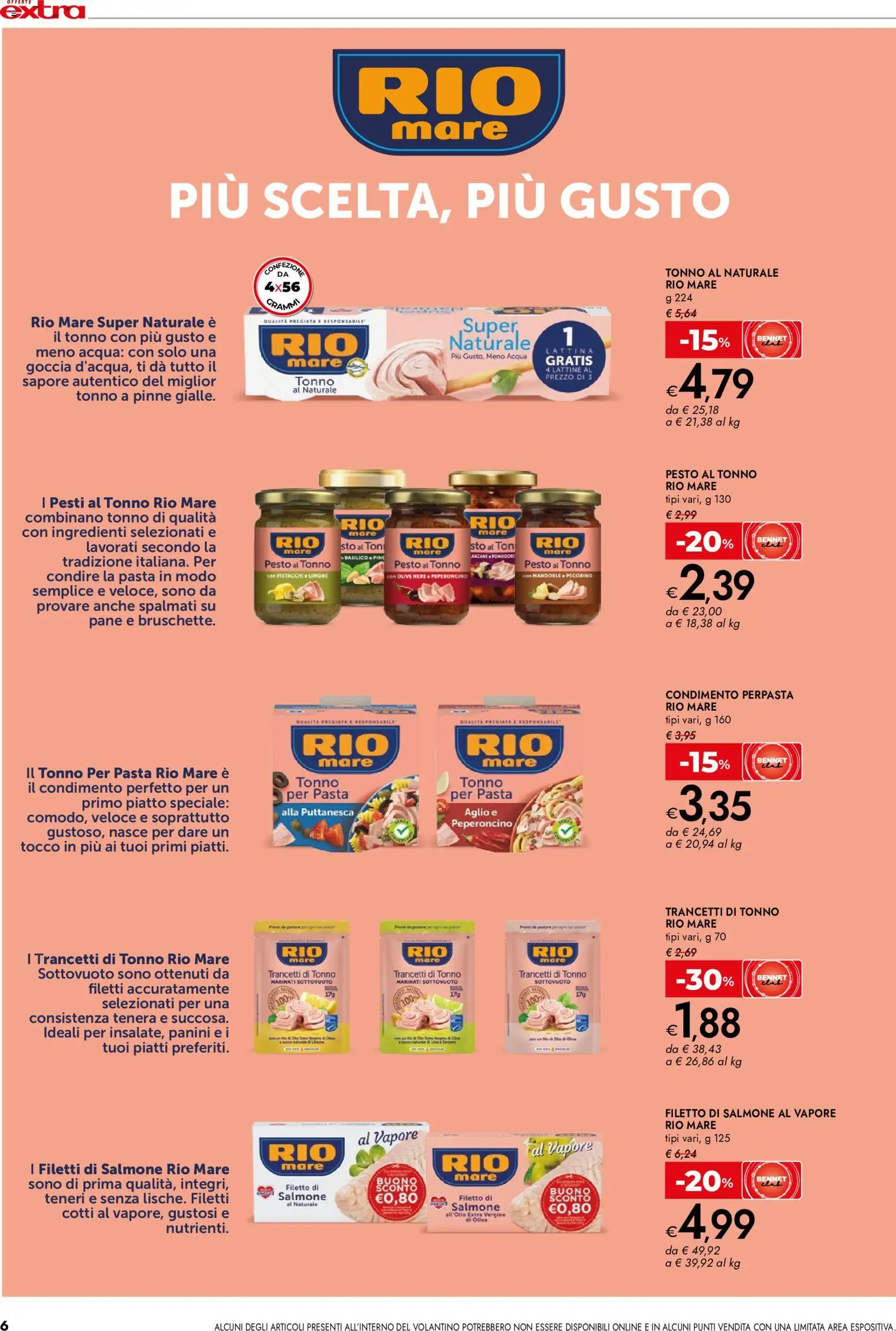 Volantino bennet del 02/07/2026 | Pagina: 6 | Prodotti: Salmone, Acqua, Aglio, Mandorle