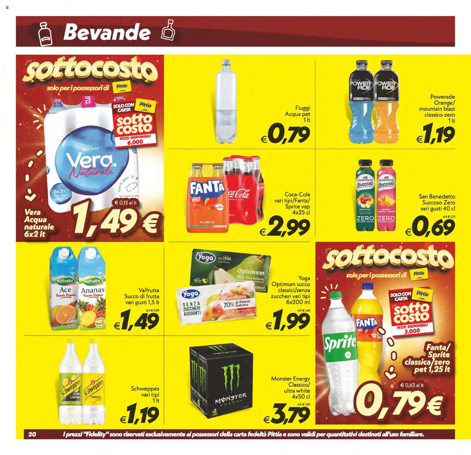 Volantino SuperConveniente del 13/10/2026 | Pagina: 20 | Prodotti: Acqua, Bevande, Frutta, Succo di frutta