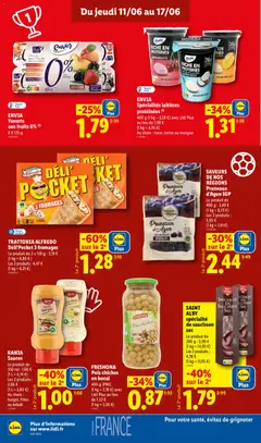 LIDL - Prévisualisation de ENVIA Yaourts aux fruits 0%, Yogurts with fruits, 0% fat, 8 pots of 125g each. valide à partir de 11.06.2026 | Page: 10