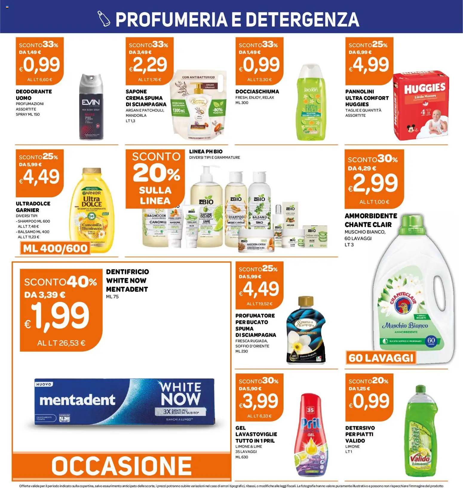 Volantino Ekom del 28/07/2026 | Pagina: 10 | Prodotti: Balsamo, Pannolini, Ammorbidente, Crema viso