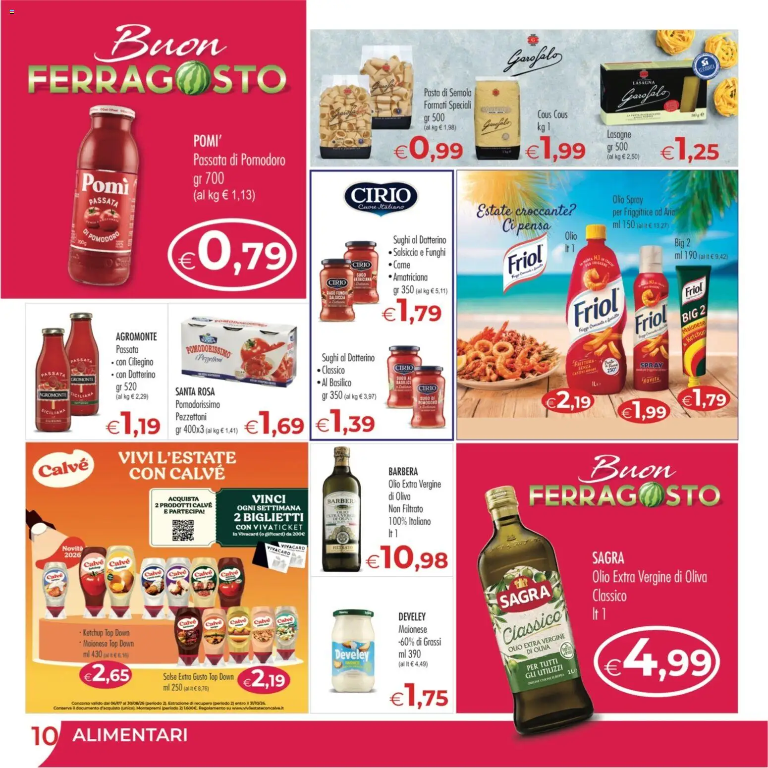 Volantino MerSi Supermercati del 12/08/2026 | Pagina: 10 | Prodotti: Top, Cous cous, Olio extra vergine, Salse