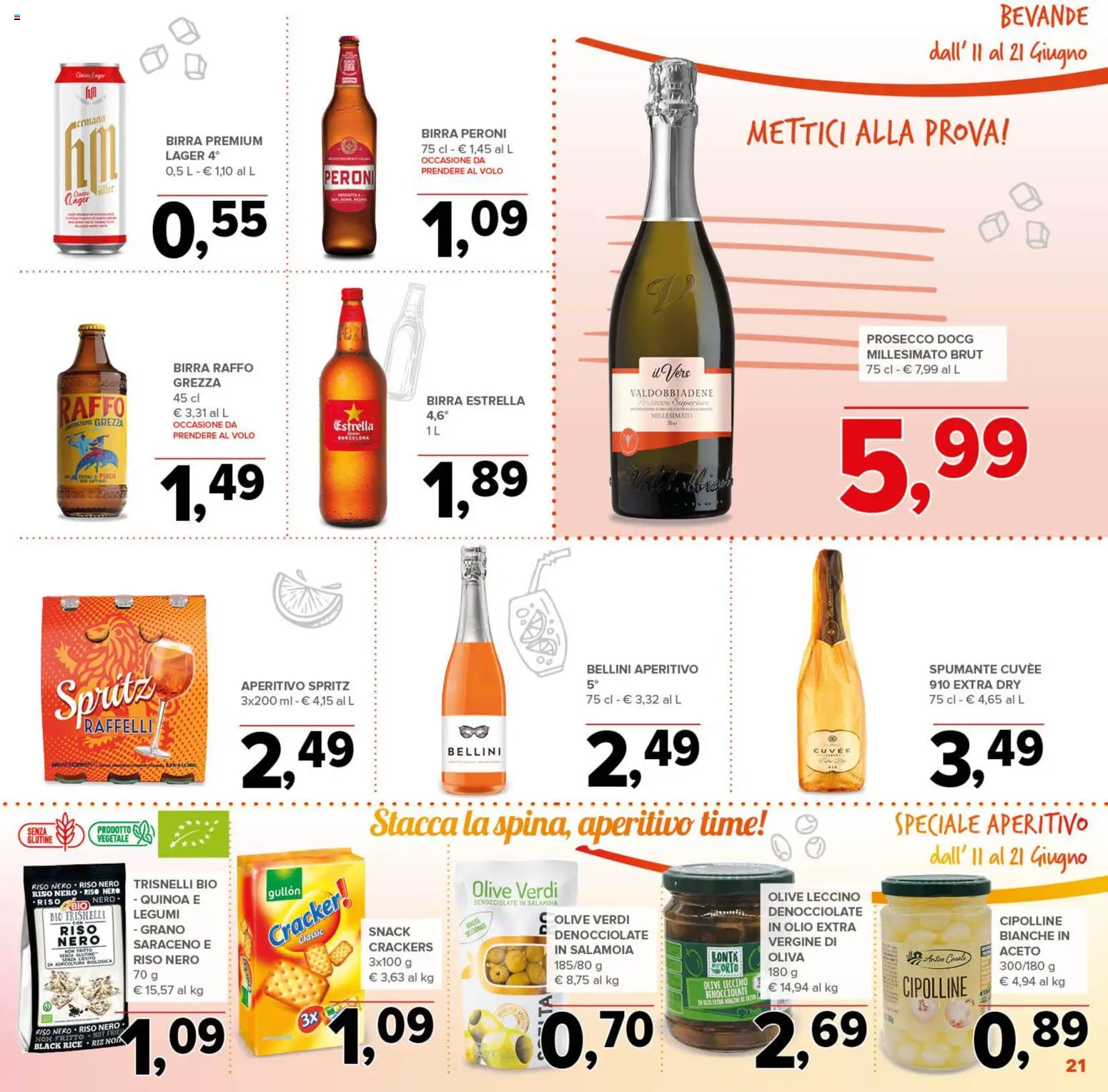 Volantino Todis del 11.06.2026 | Pagina: 21 | Prodotti: Legumi, Birra, Olio, Spumante