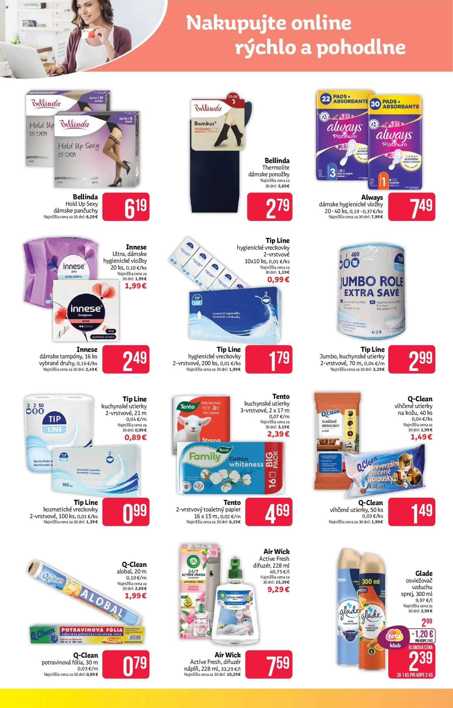 Nové Teta drogerie akcie – leták je platný od 17.08.2026 | Strana: 14 | Produkty: Difúzer, Fólia, Utierky