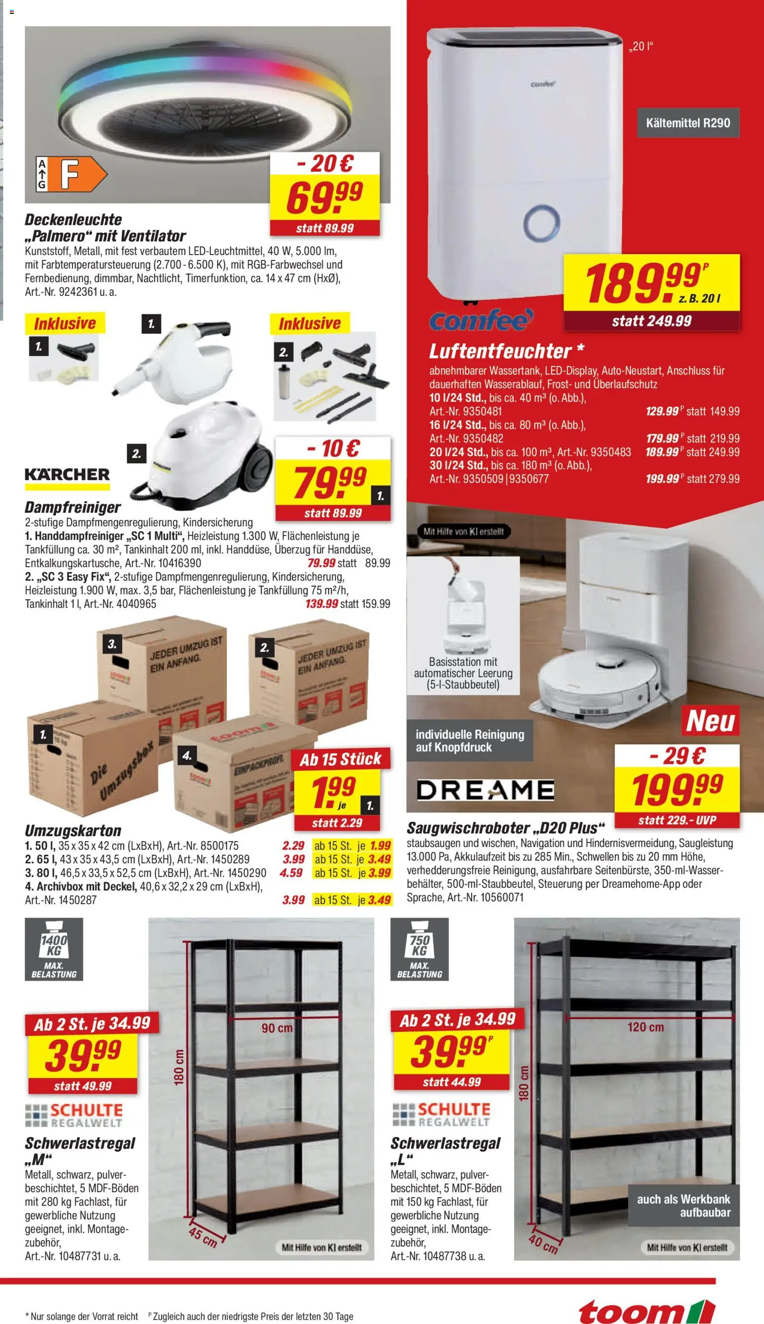 Toom Baumarkt Prospekt – gültig ab 08.08.2026 | Seite: 9 | Produkte: Ventilator, Navigation, Schwerlastregal