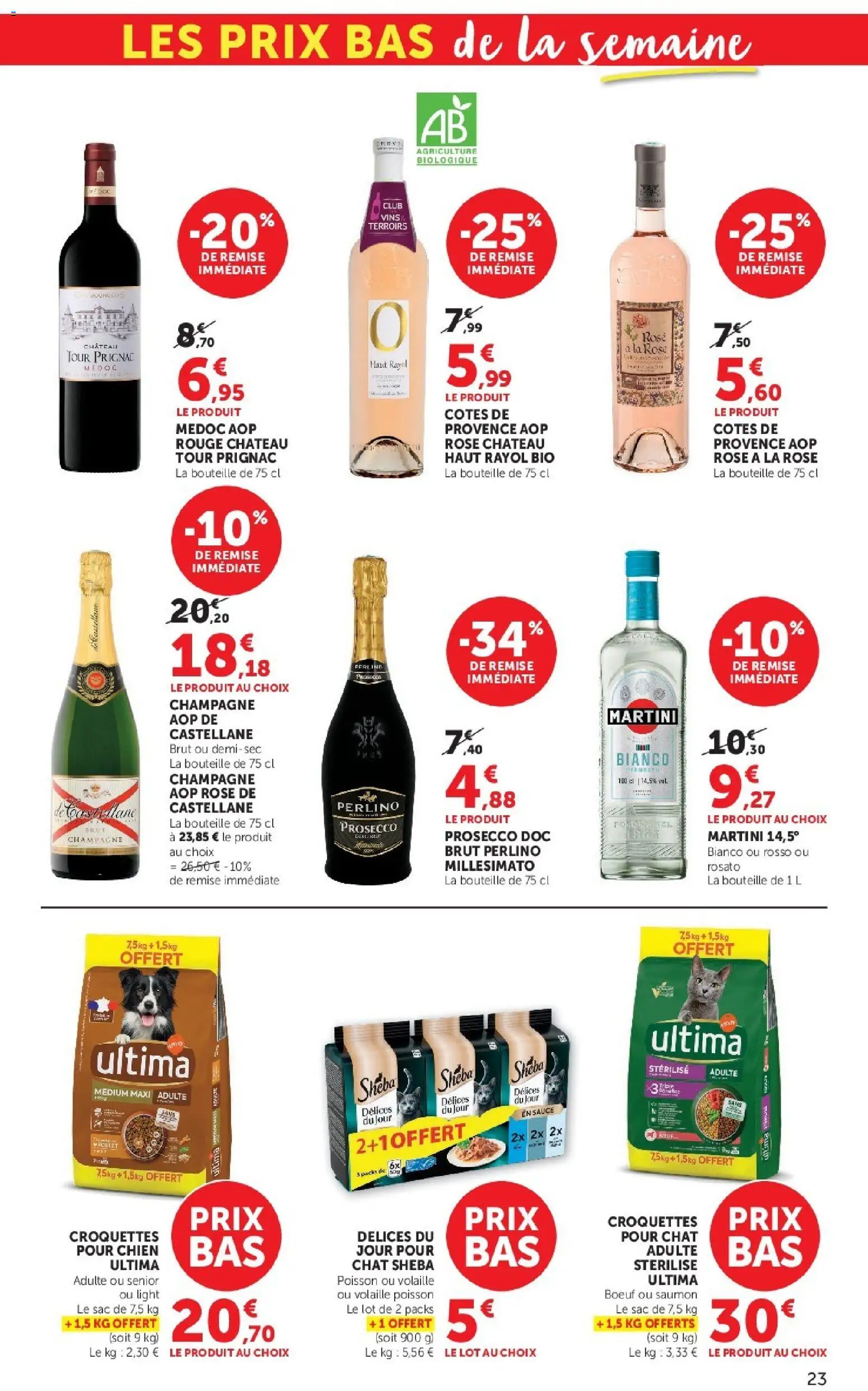 {H1} | Page: 23 | Produits: Sac, Prosecco, Martini, Poisson