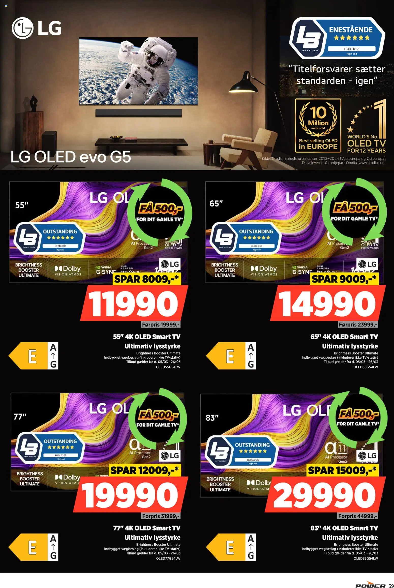 Power tilbudsavis – gyldig fra 13.03.2026 | Side: 39 | Produkter: Processor, Øl, Smart TV, TV