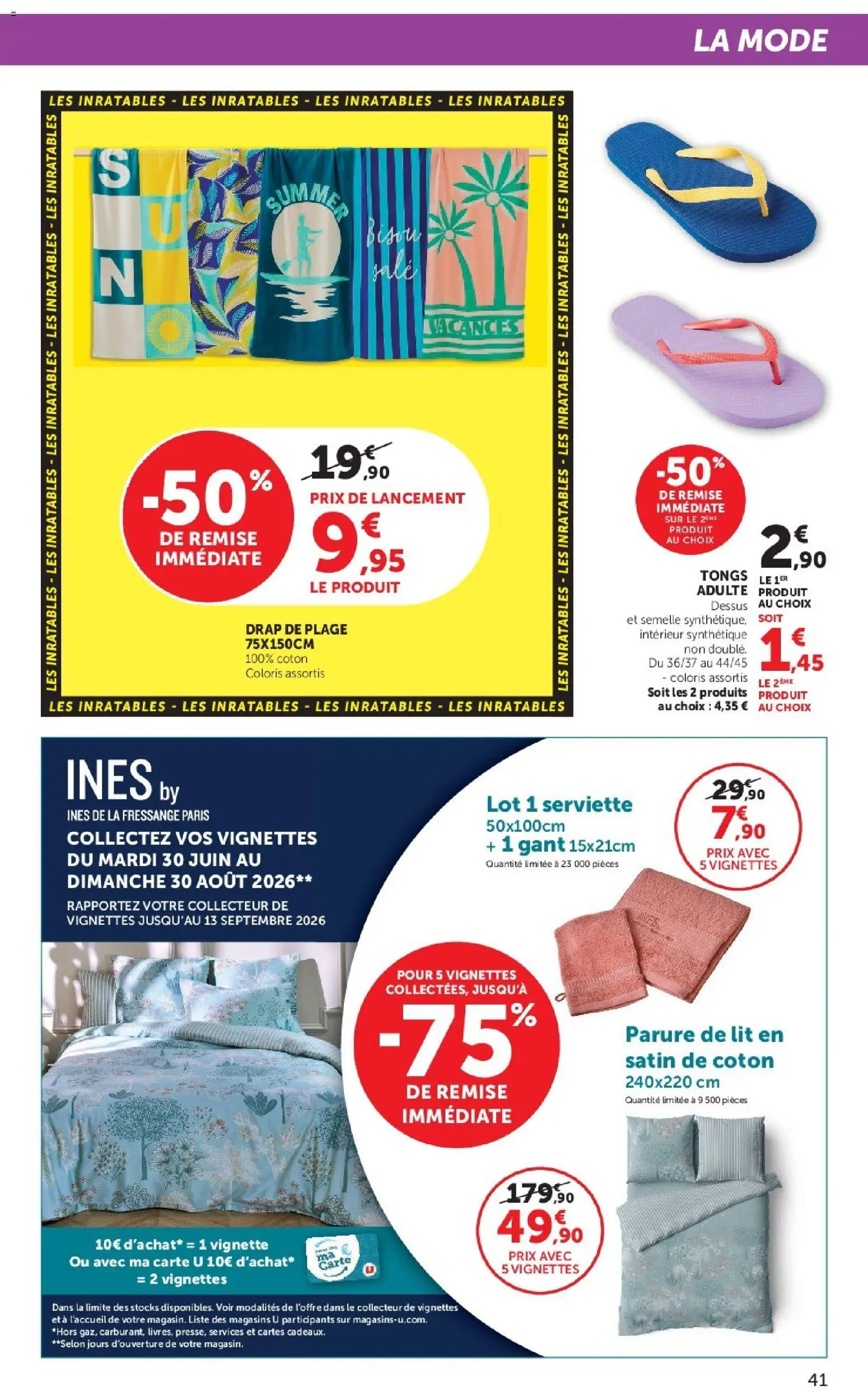 {H1} | Page: 41 | Produits: Coton, Parure de lit, Lit, Tongs