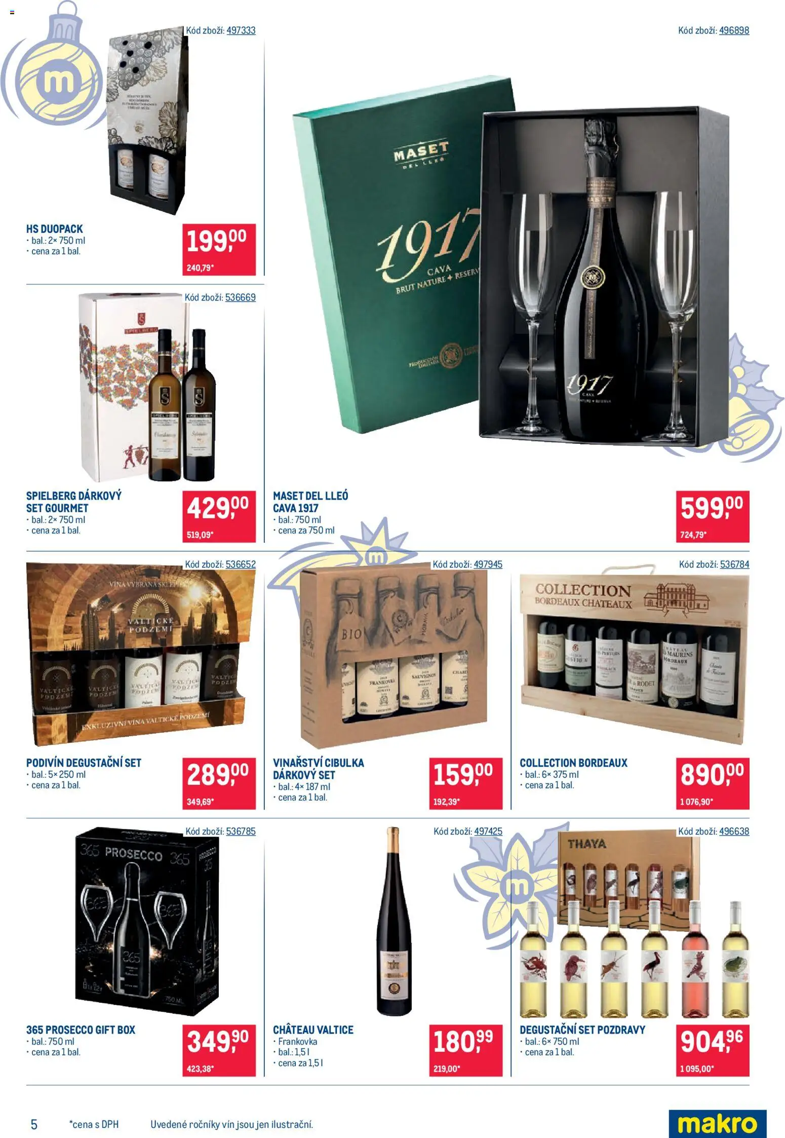 Makro leták - Dárkové balíčky od 21.10.2026 | Strana: 5 | Produkty: Gourmet, Prosecco, Box