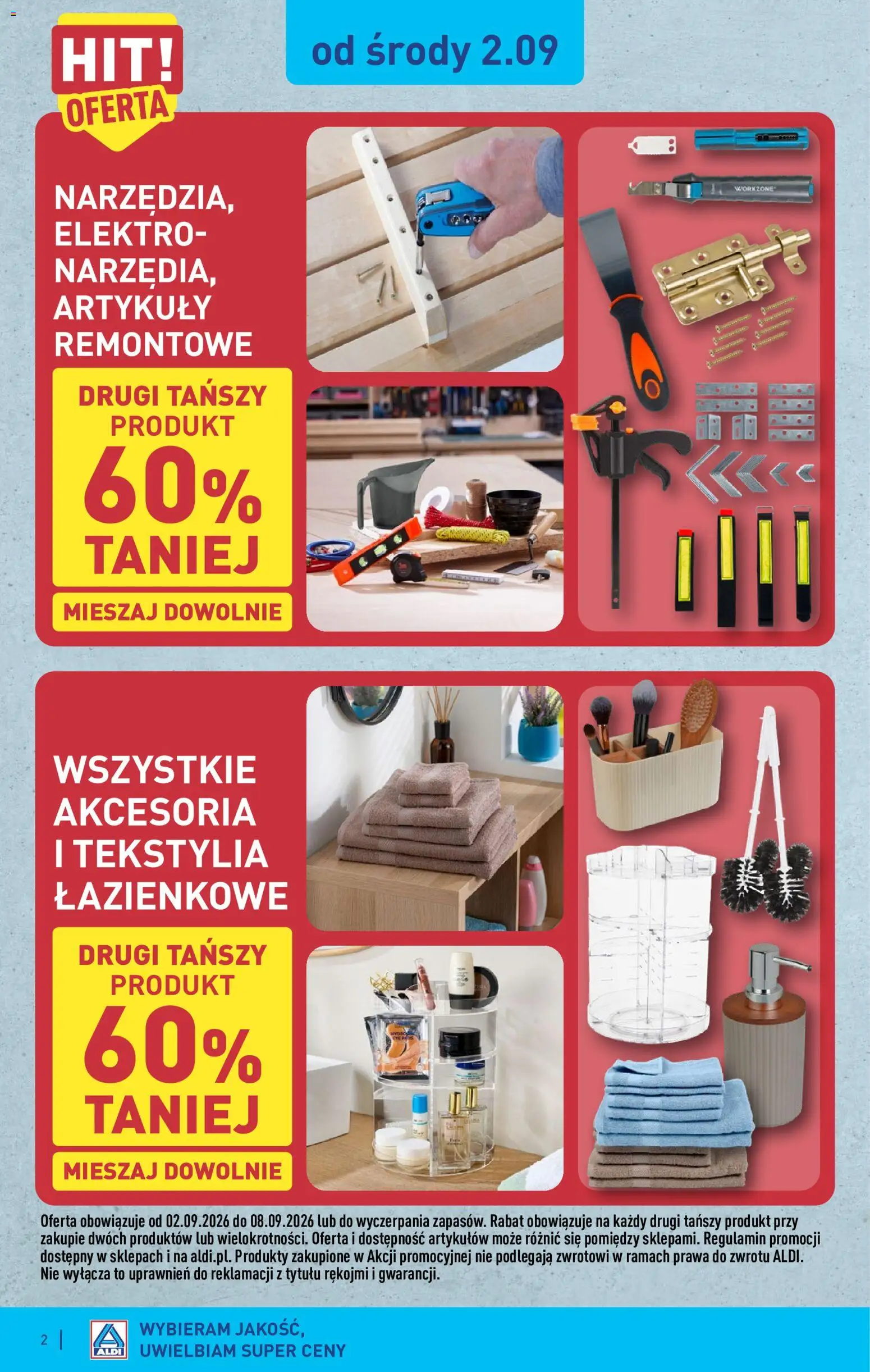 Aldi Polsko leták - Ostatnie sztuki w wybranych sklepach od 02.09.2026 | Strana: 2 | Produkty: Elektro