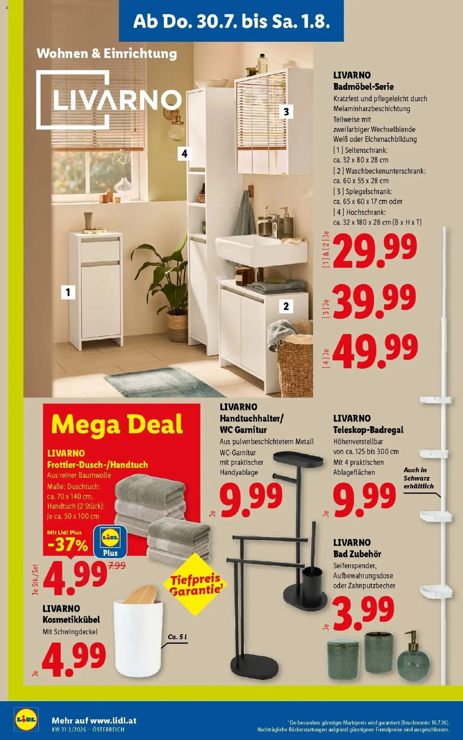 Lidl Flugblatt - Fohnsdorf, Neunkirchen, Graz gültig ab 30.07.2026 | Seite: 22 | Produkte: Bad
