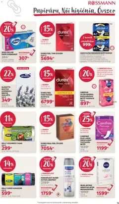 Rossmann akciós újság - amely érvényes a következő dátumtól: 2026.07.06. | Oldal: 17 | Termékek: Tisztasági betét, Óvszer, Levendula