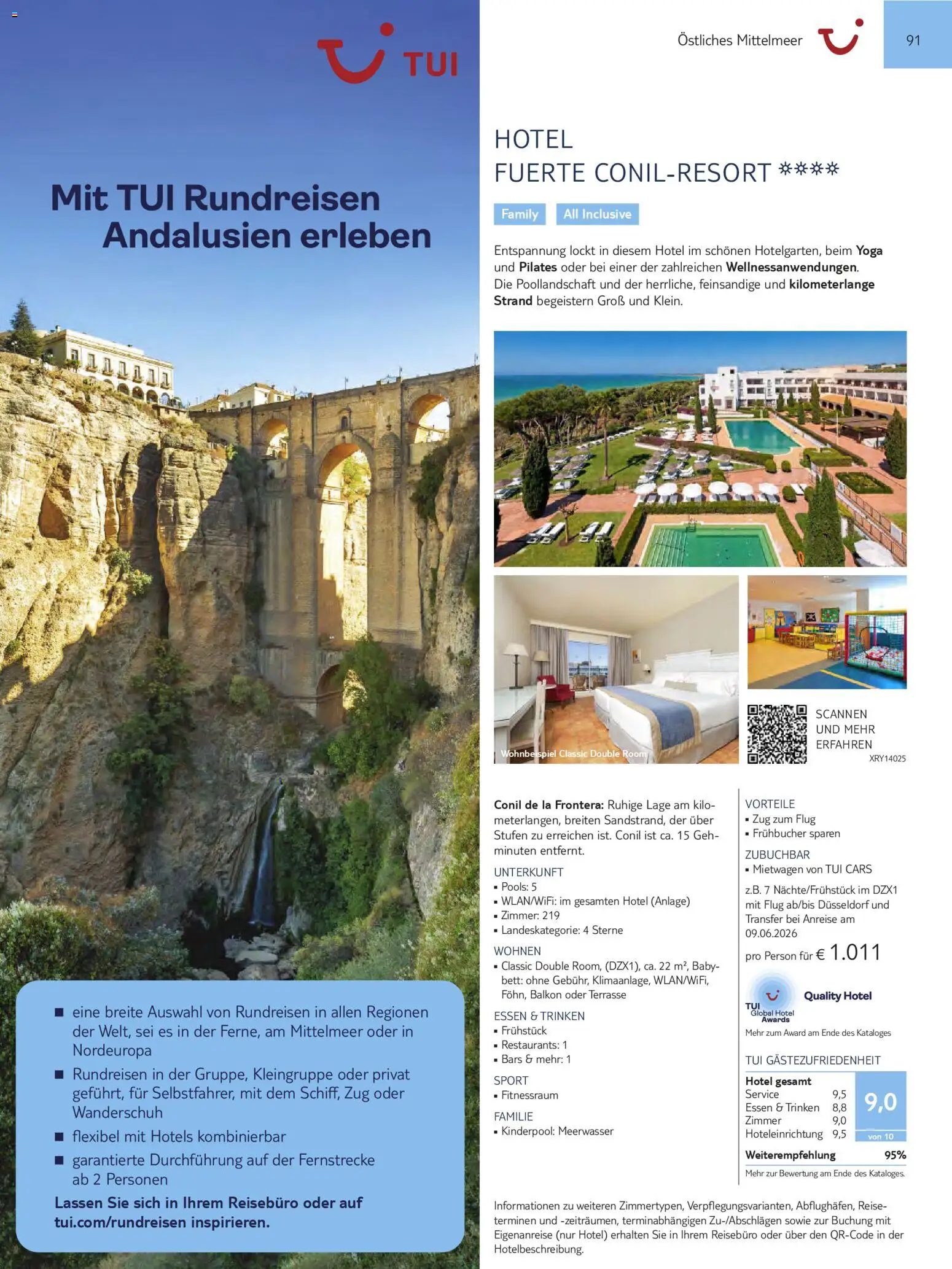 TUI Prospekt Südeuropa & Nordafrika 2026/27 – gültig ab 03.03.2026 | Seite: 91 | Produkte: Bett