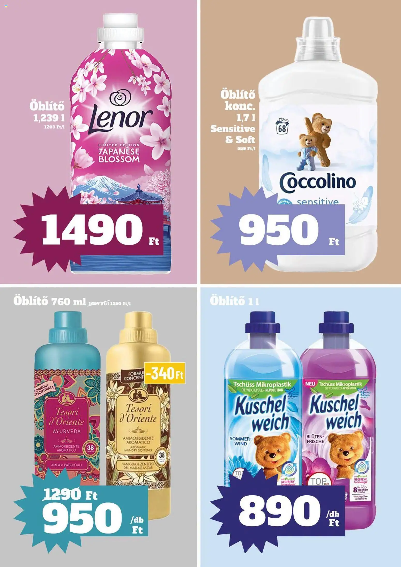 Vil-For akciós ujság - amely érvényes a következő dátumtól: 2026.10.01. | Oldal: 19 | Termékek: Coccolino, Lenor, Öblítő