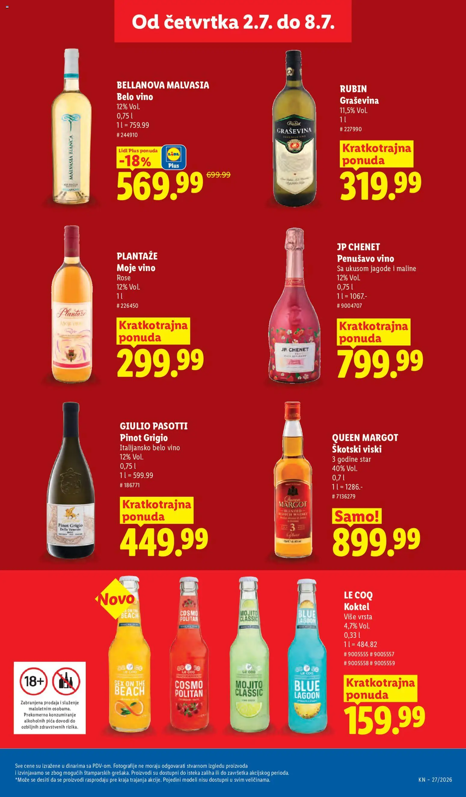 Lidl katalog - važi od 02.07.2026 | Strana: 33 | Proizvode: Jagode, Pinot grigio, Pica, Vino