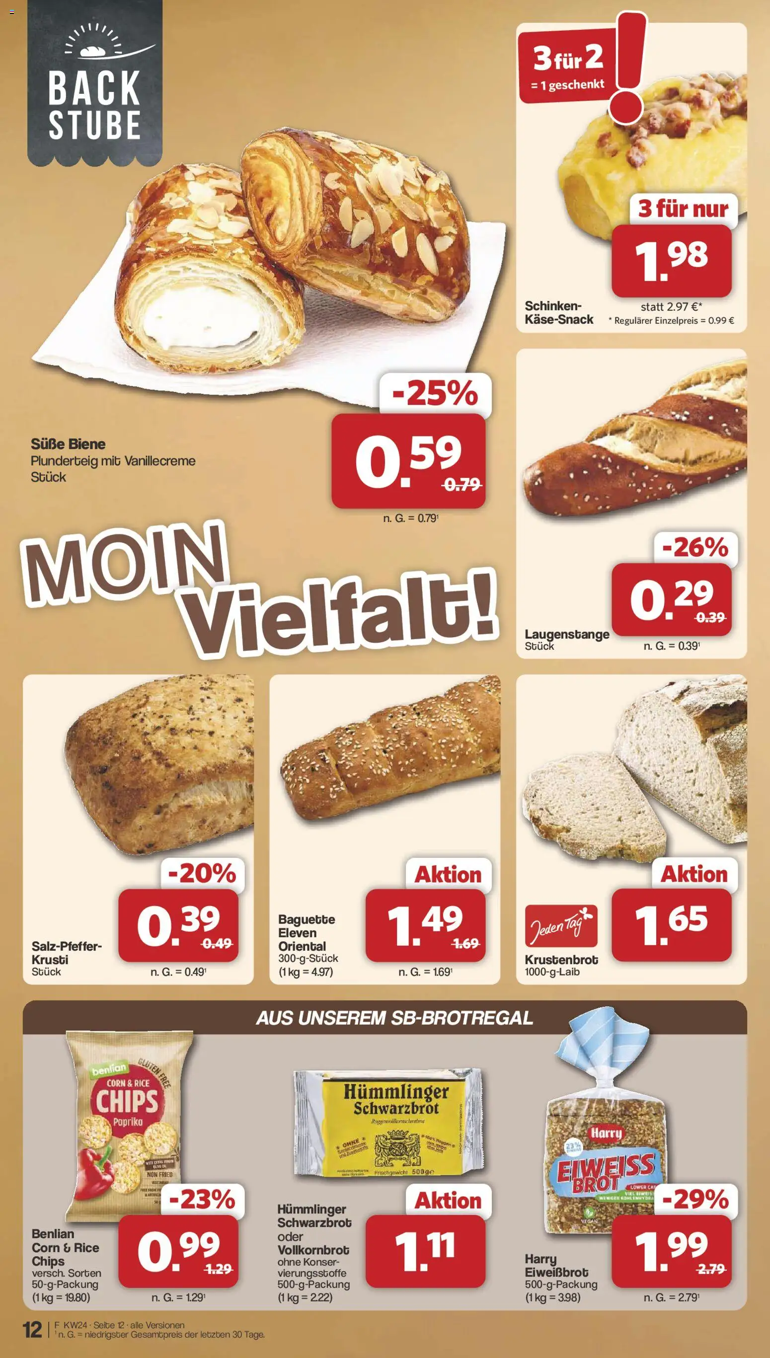 Famila Nordwest Prospekt – gültig ab 08.06.2026 | Seite: 12 | Produkte: Baguette, Paprika, Schinken, Chips