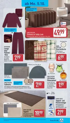 Fußmatte, HOME CREATION 100 % Polyester; für innen und den geschützten Außenbereich; rutschhemmende Rückseite; für Fußbodenheizung geeignet; Stück/2er-Packung ab 05.10.2026 gültig | Seite: 3 | Produkte: Teppich, Fußmatte, Hose, Home creation