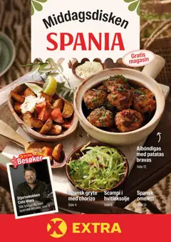 Forhåndsvisning av Coop Extra Middagsdisken SPANIA gyldig fra 13.04.2026