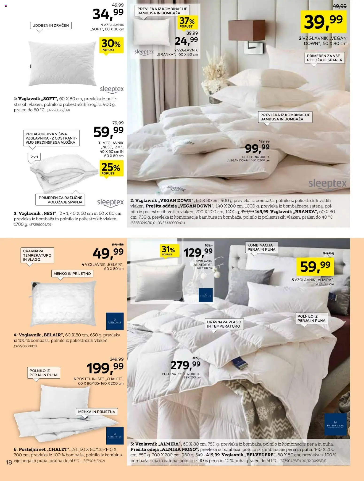 Novi XXXL Lesnina katalog ponudbe – veljaven od 28.09.2026 | Stran: 18 | Izdelki: Prešita odeja, Vzglavnik, Prevleka, Odeja