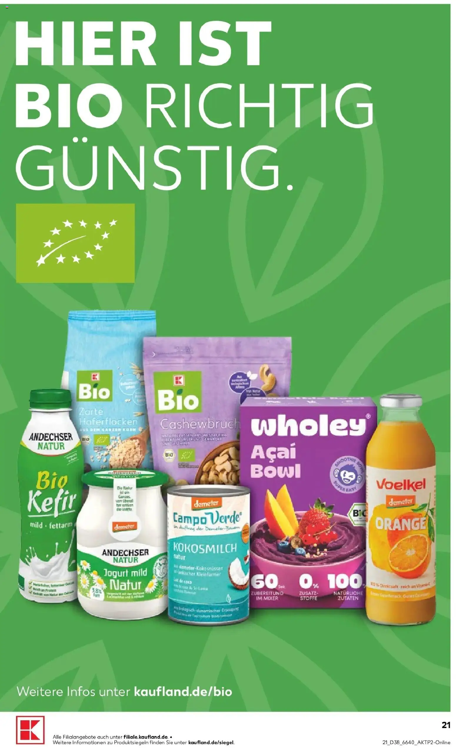 Prospekt Kaufland ab 17.09.2026 » Angebote Online zum Blättern | Seite: 21 | Produkte: Kefir, Kokosmilch