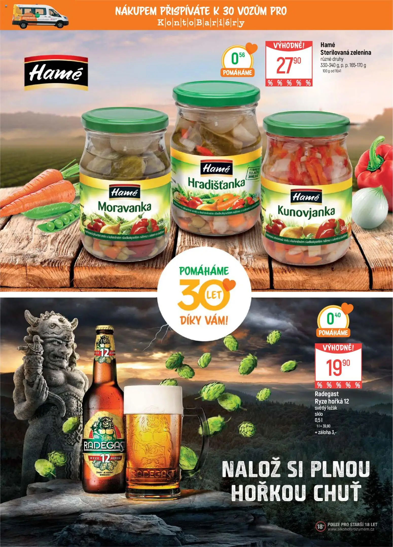 Globus leták - České Budějovice od 08.04.2026 | Strana: 4 | Produkty: Radegast Ryze Hořká 12, Rýže, Zelenina, Radegast