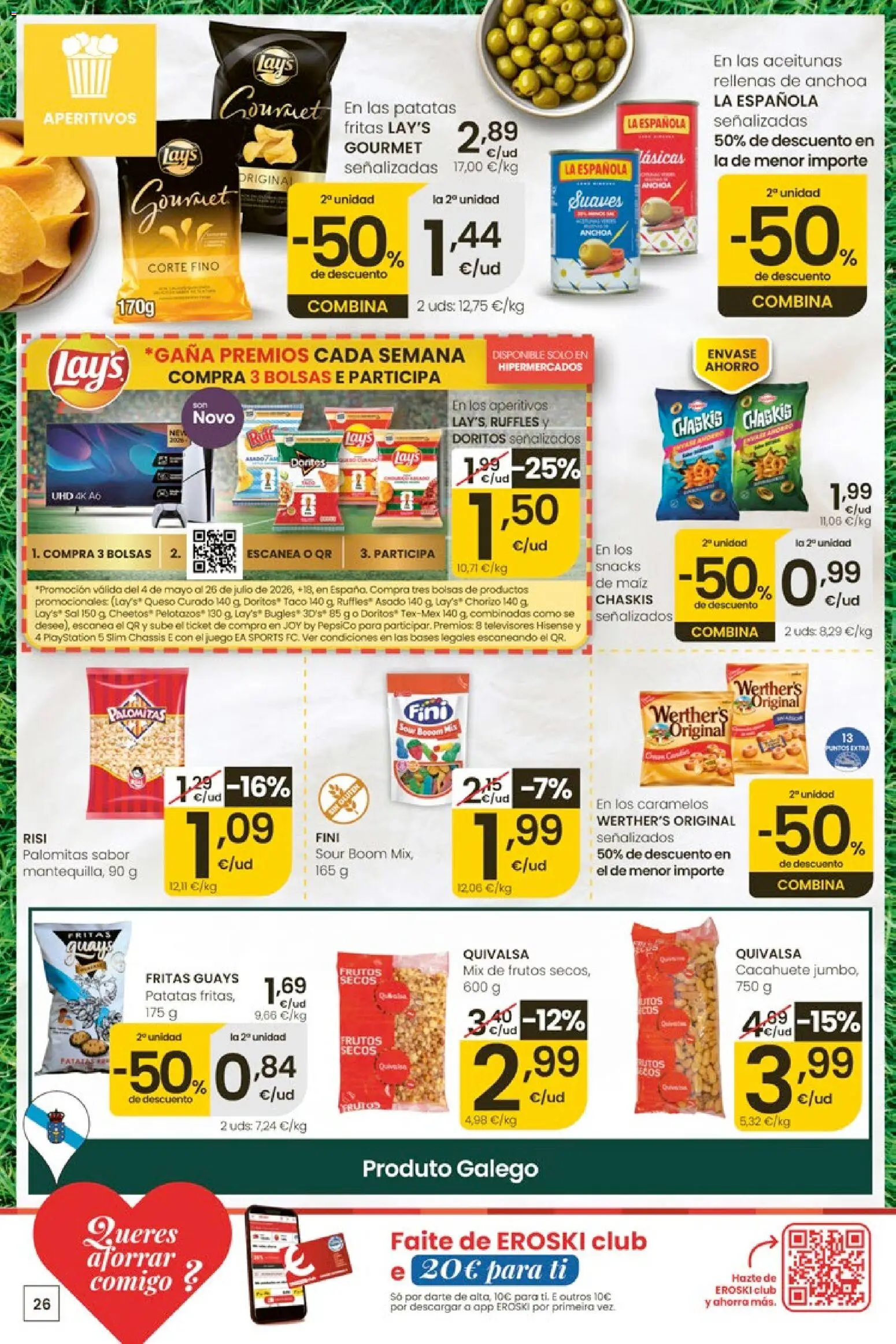 Eroski Quieres ahorrar conmigo │ válido desde el 14.05.2026 | Página: 26 | Productos: Queso, Playstation, Anchoa