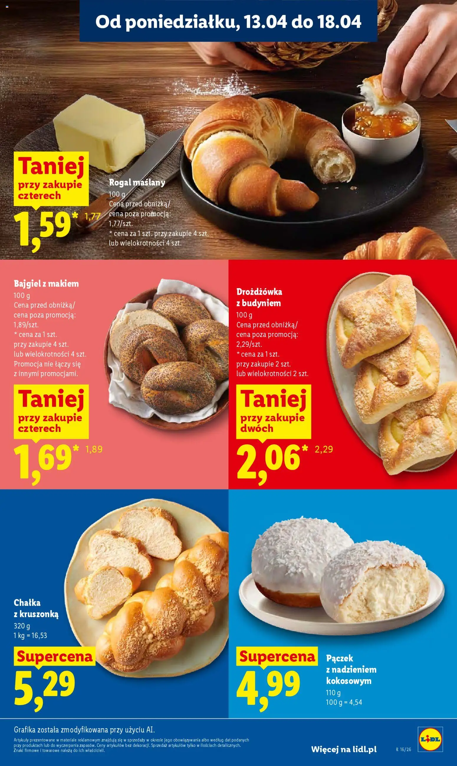 Lidl gazetka od 13.04.2026 | Strona: 51 | Produkty: Drożdżówka z budyniem