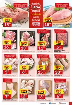 Pogląd oferty "Twój Market gazetka" - ważna od 23.09.2026 | Strona: 13 | Produkty: Mięso, Mięso mielone, Kaczka faszerowana, Boczek