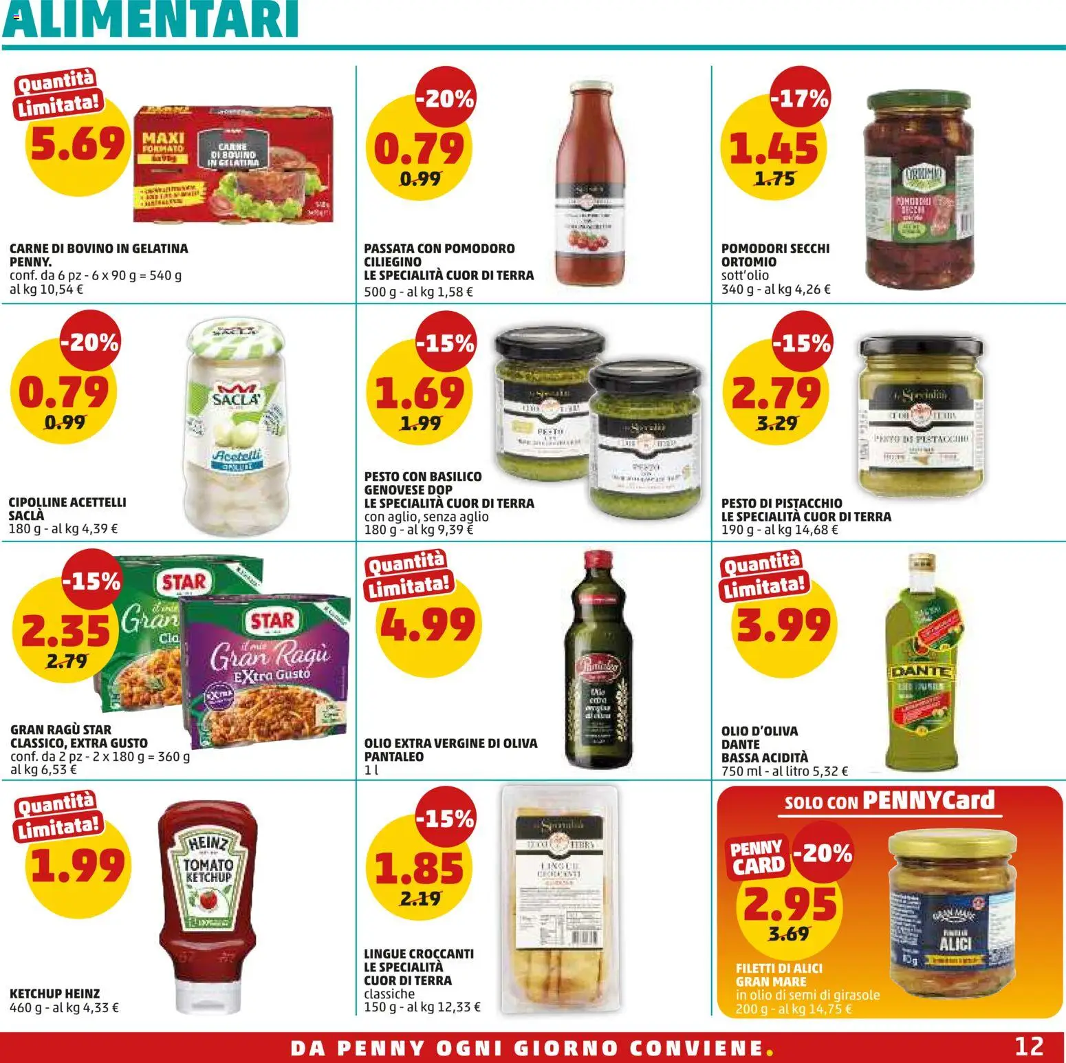 Volantino PENNY del 16/07/2026 | Pagina: 12 | Prodotti: Ketchup, Olive, Alici, Terra