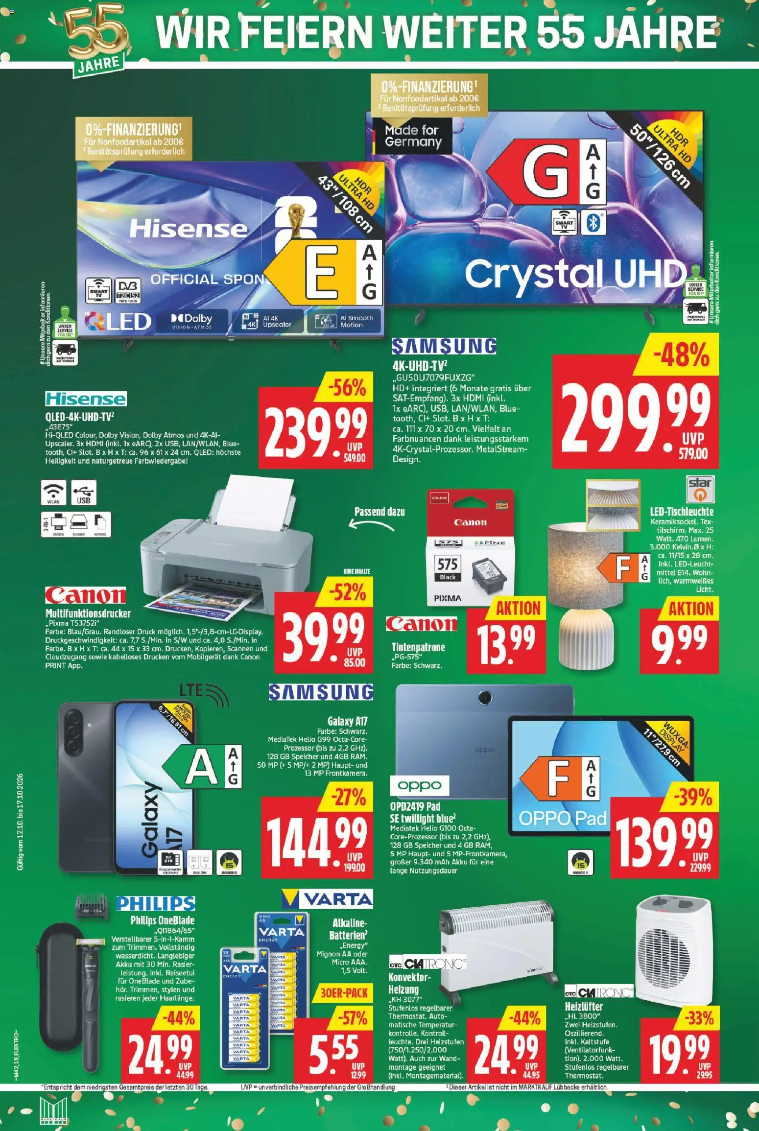 Marktkauf Prospekt – gültig ab 12.10.2026 | Seite: 18 | Produkte: Philips, Hisense, Energy, Samsung