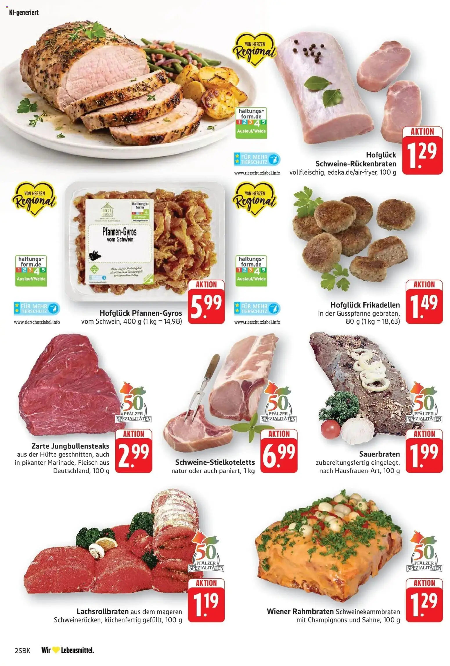 Edeka Prospekt Bad Bergzabern (ab 12.10.2026) » Angebote Online | Seite: 2 | Produkte: Spezialitäten, Champignons, Fleisch